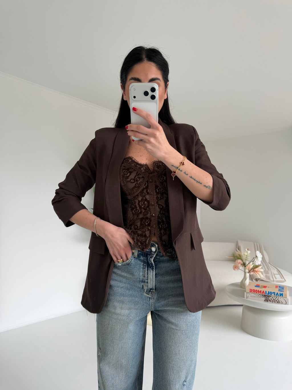 BLAZER 3/4 CHOCO