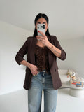 BLAZER 3/4 CHOCO