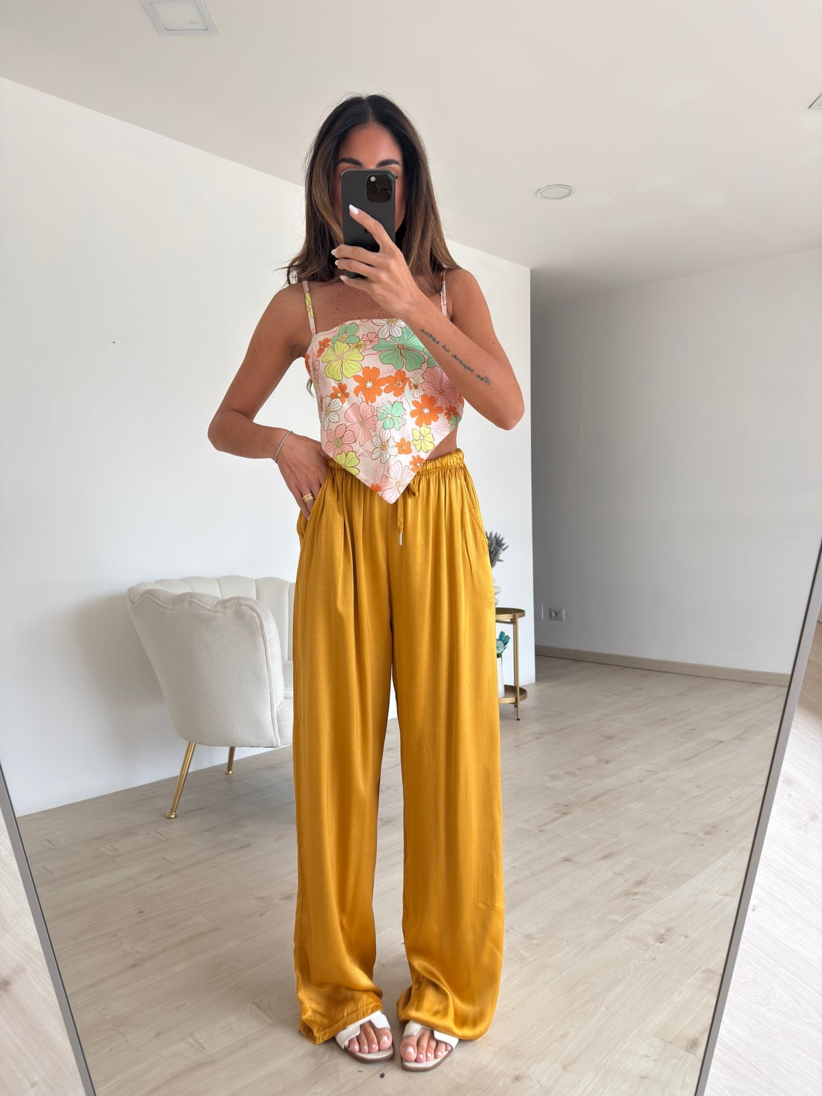 PANTALONE SATIN OCRA