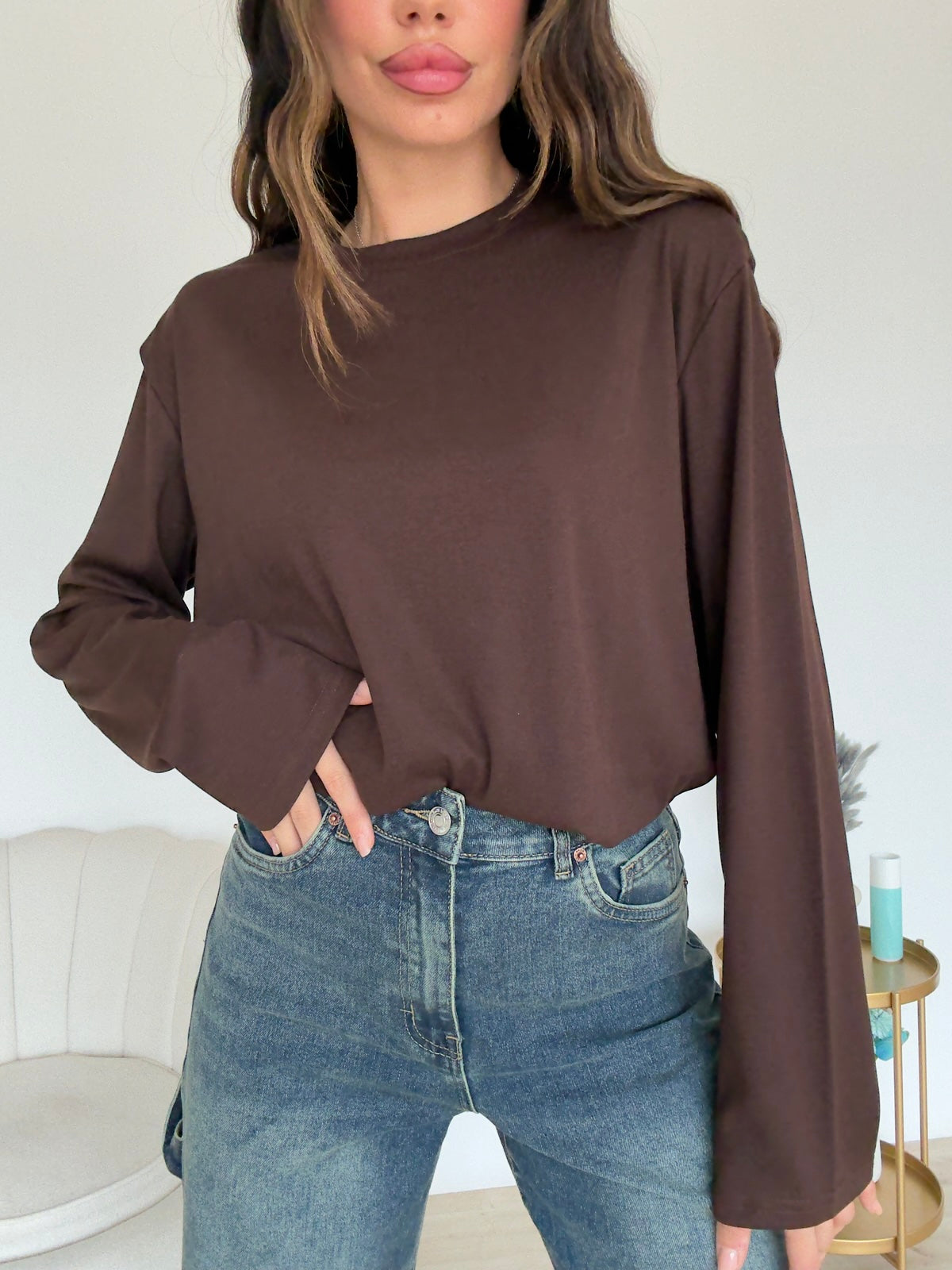 5478-MAGLIA PELOTA CHOCO