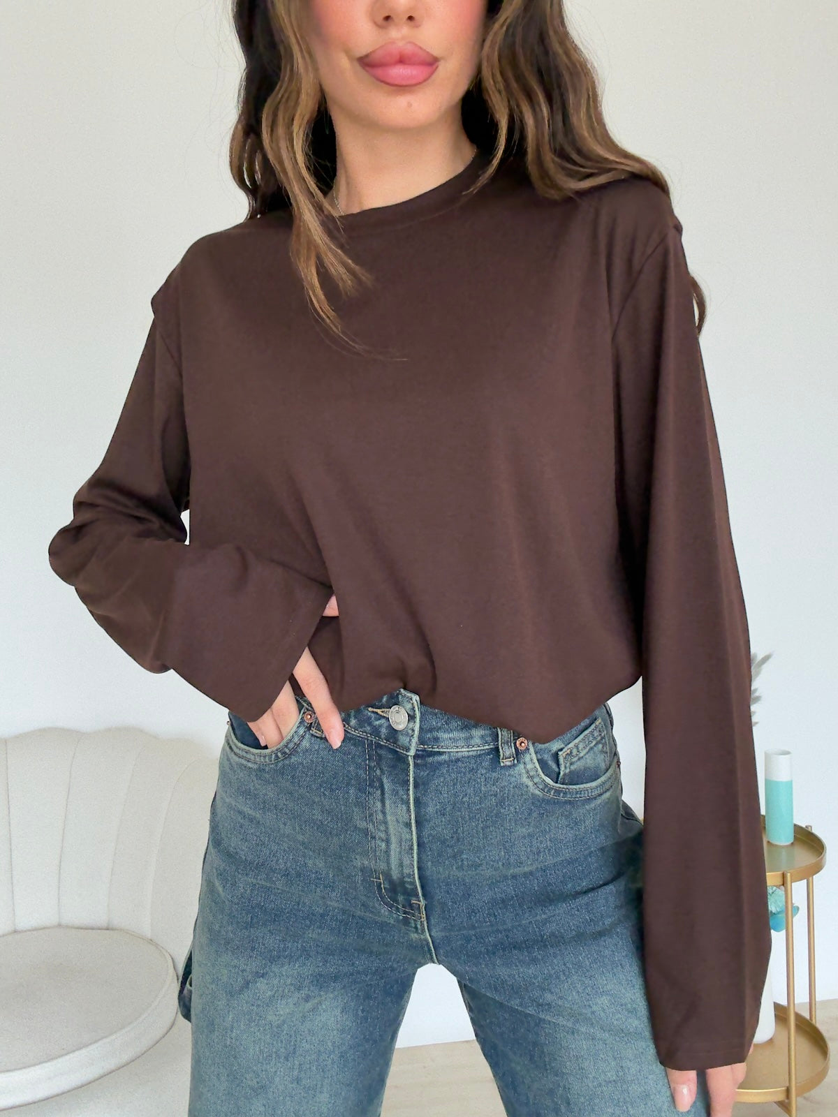 5478-MAGLIA PELOTA CHOCO
