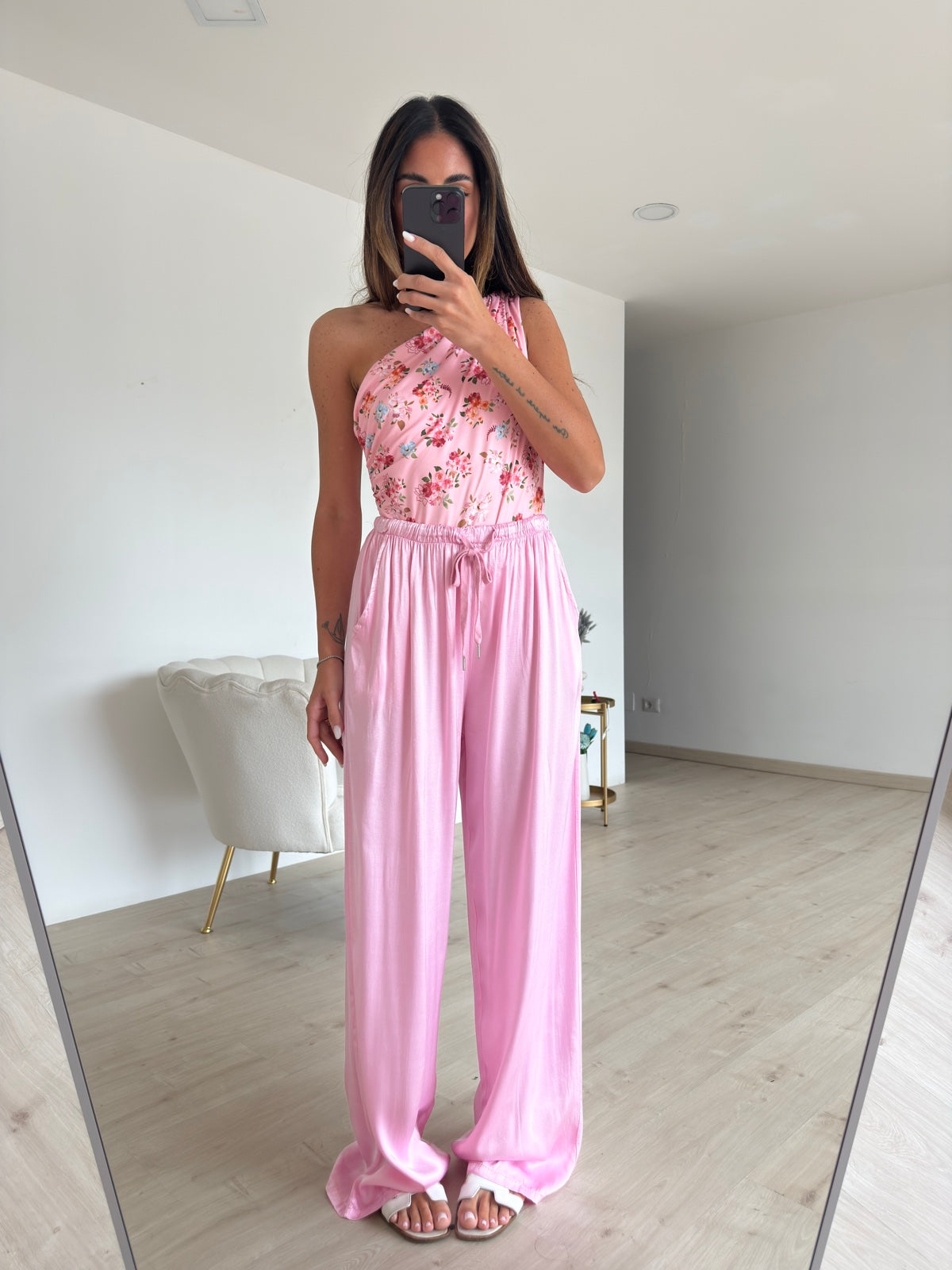 PANTALONE SATIN PINK