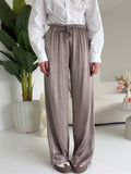 PANTALONE SATIN TAUPE