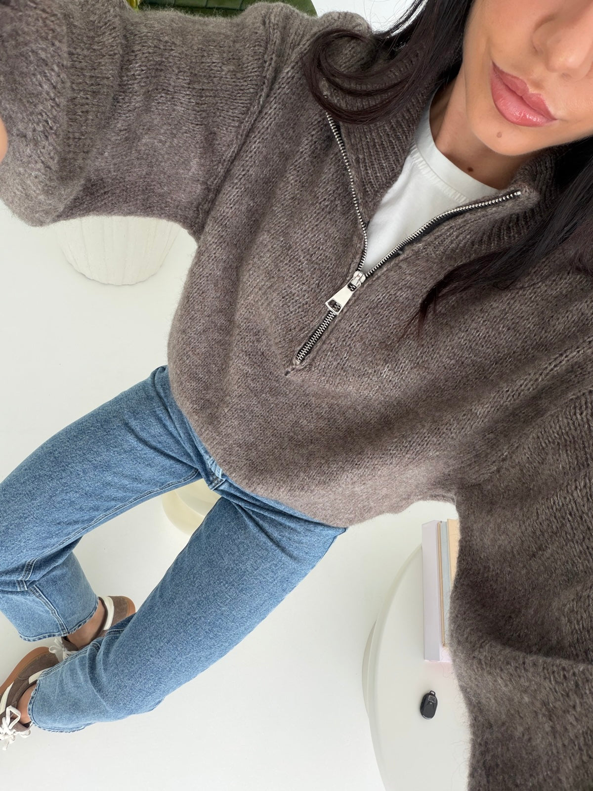 PULL ZIPPER TAUPE