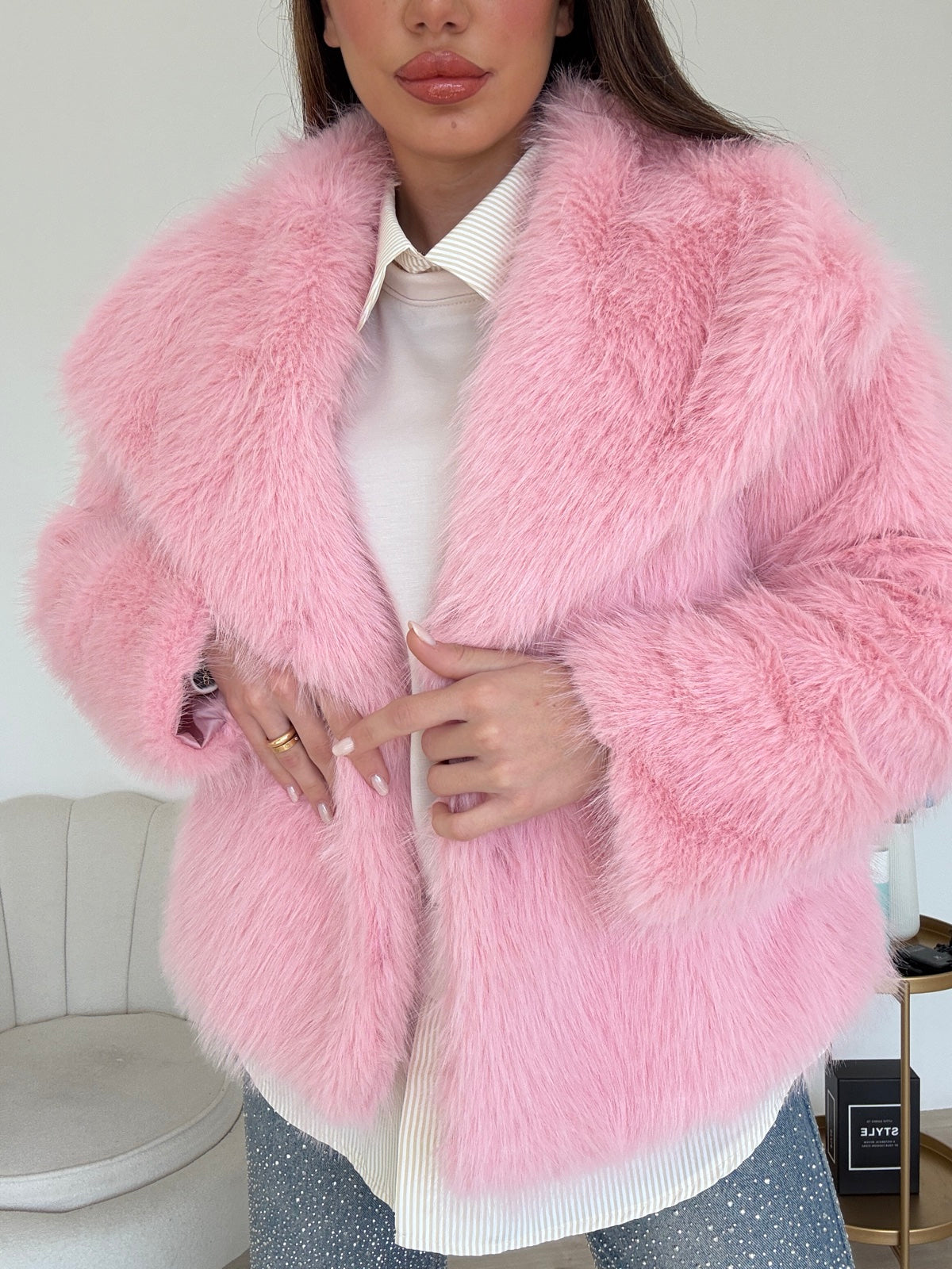 F5627-ECO PELLICCIA BELLE PINK