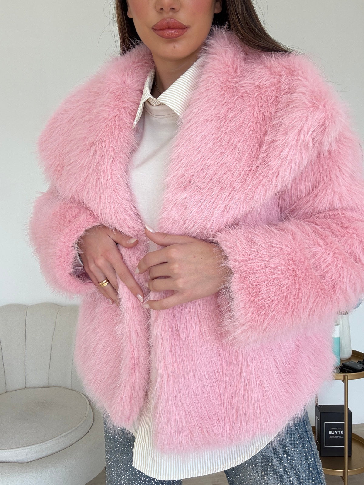 F5627-ECO PELLICCIA BELLE PINK