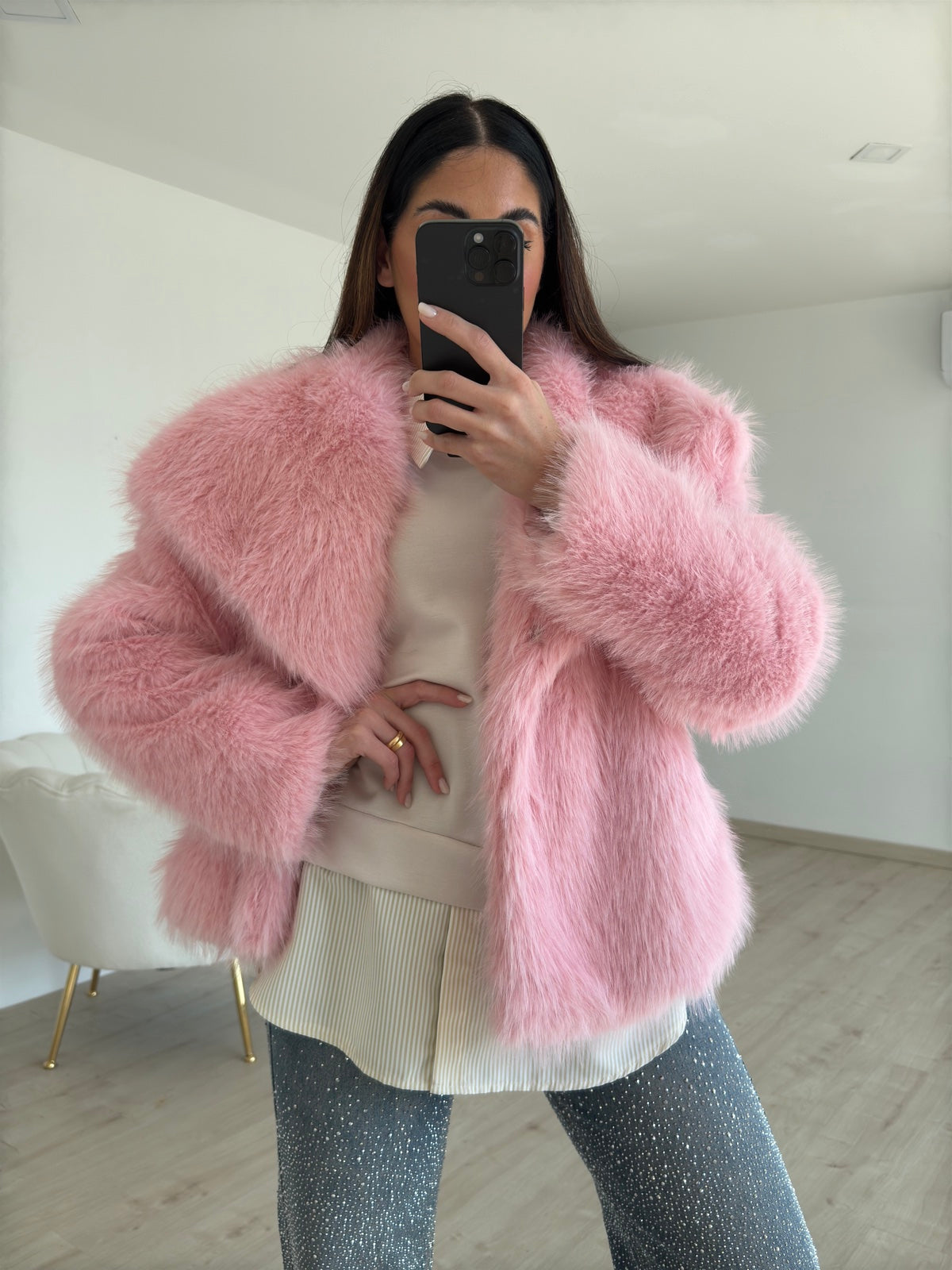 F5627-ECO PELLICCIA BELLE PINK