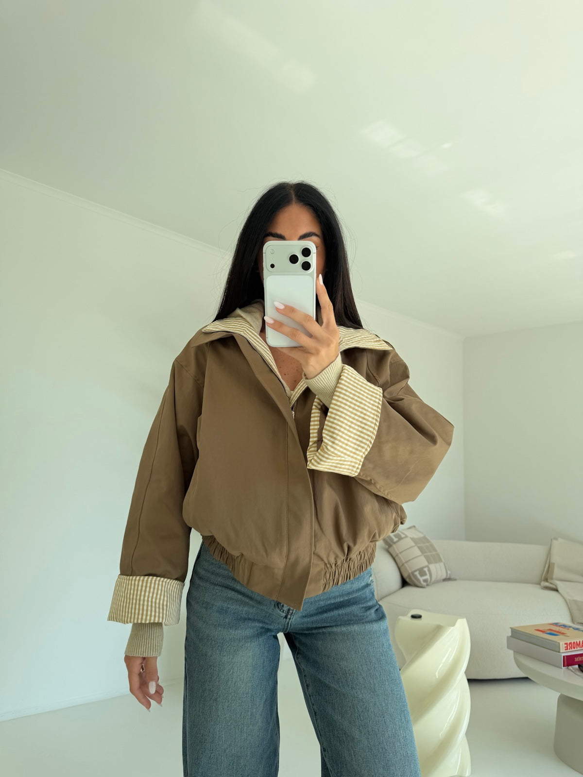 TT38062-BOMBER POPPER TAUPE