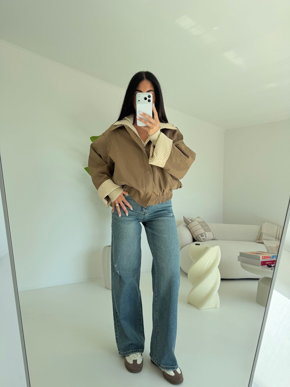 TT38062-BOMBER POPPER TAUPE