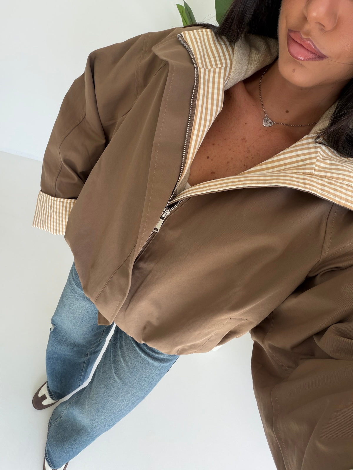 TT38062-BOMBER POPPER TAUPE