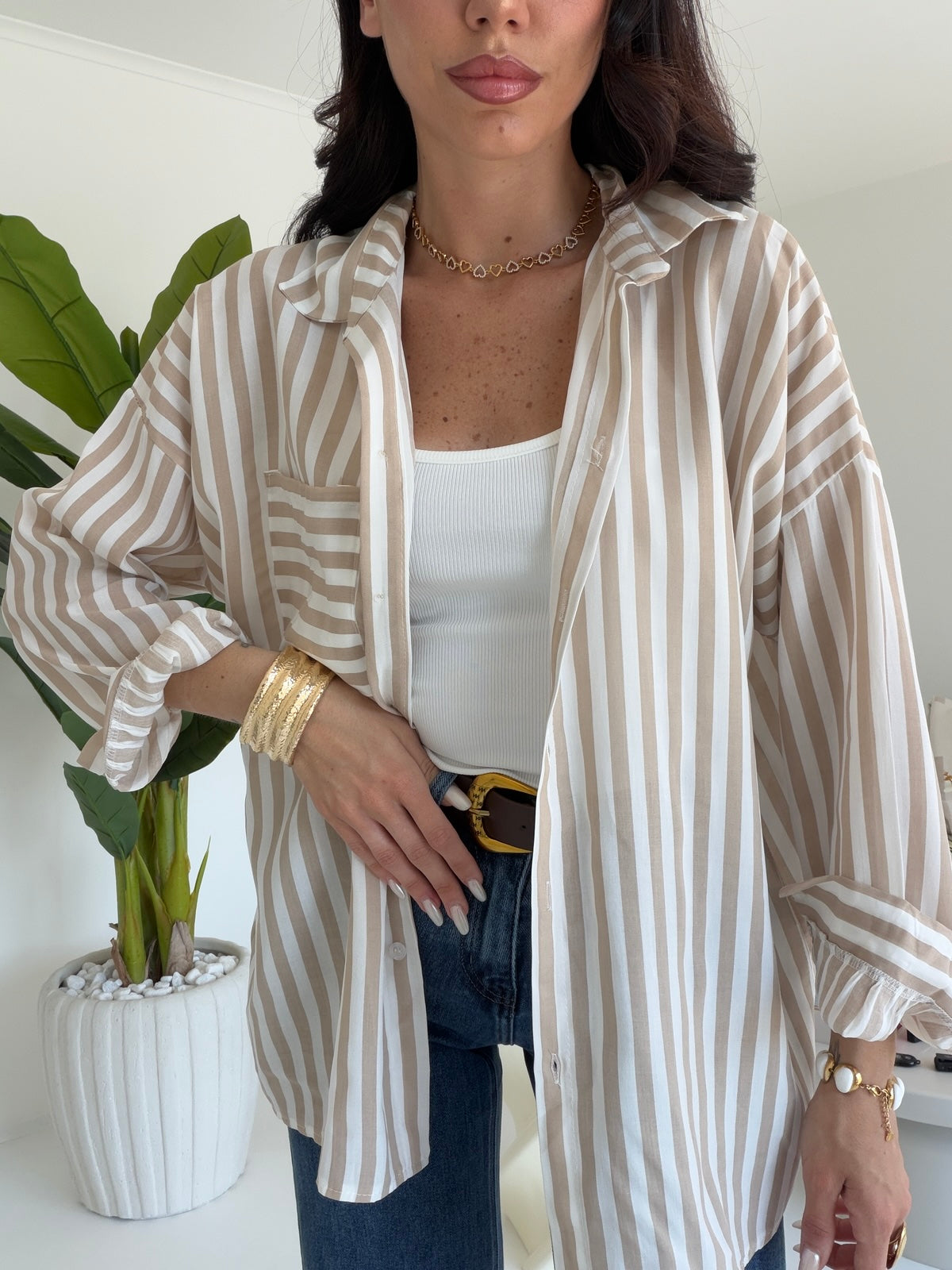 CAMICIA MILLERIGHE BURRO