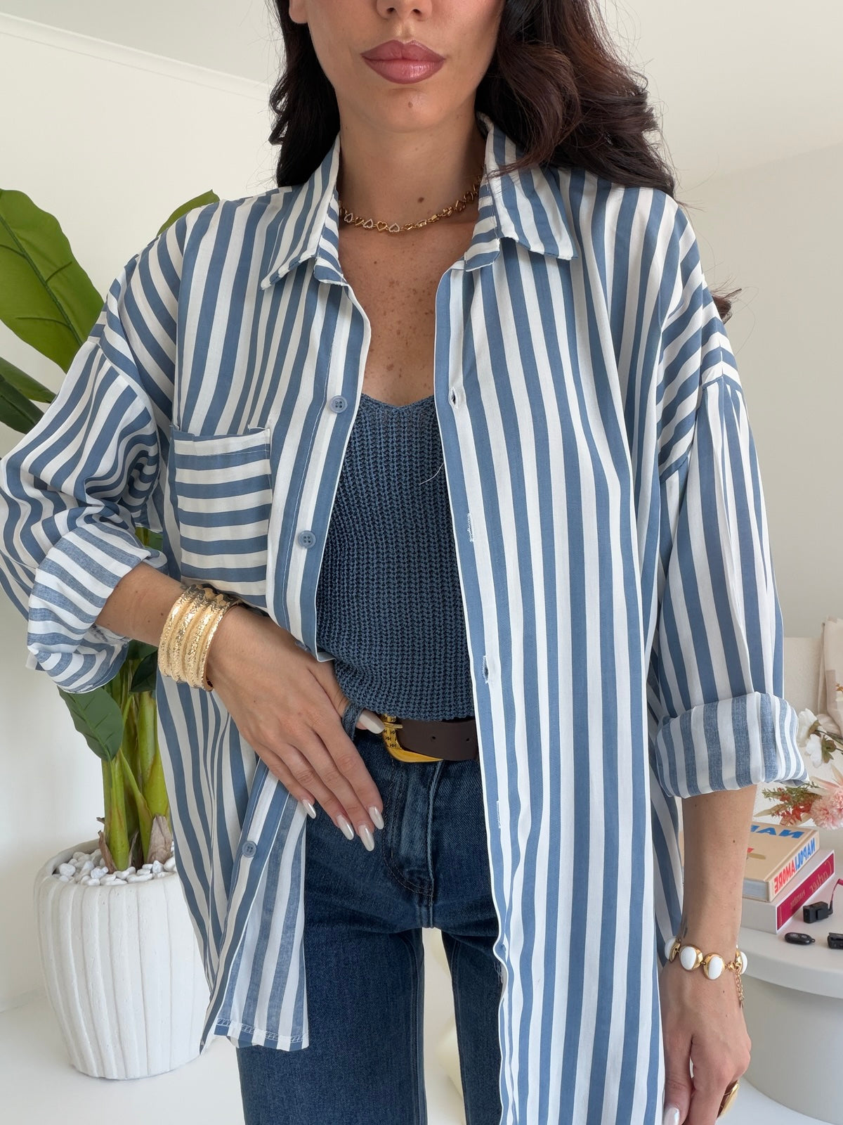 CAMICIA MILLERIGHE POLVERE