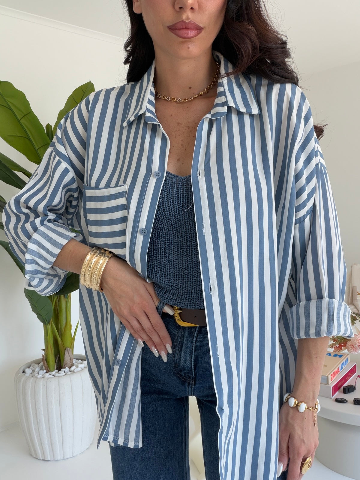 CAMICIA MILLERIGHE POLVERE