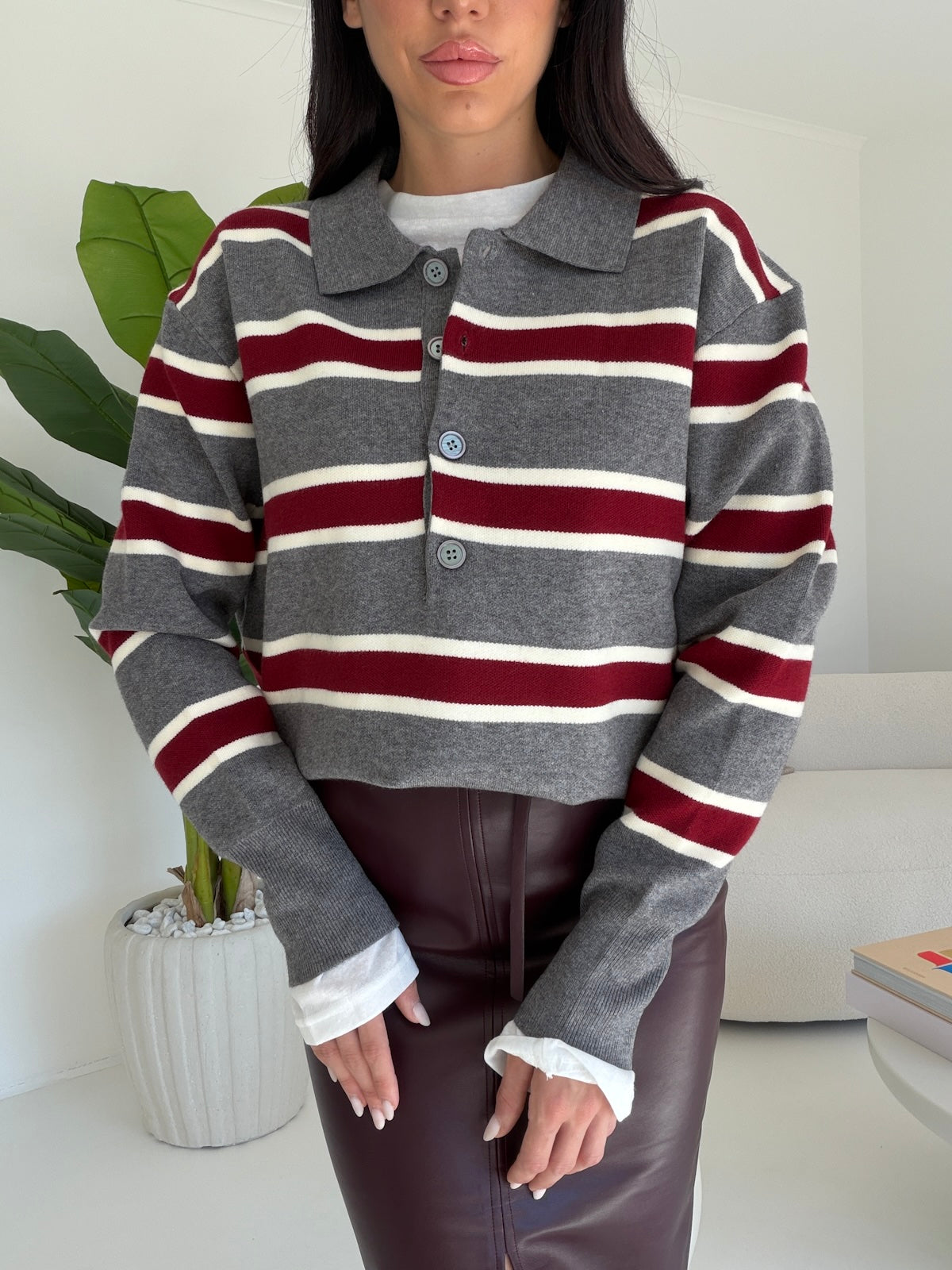 YHC7139-PULL RAYAS GREY
