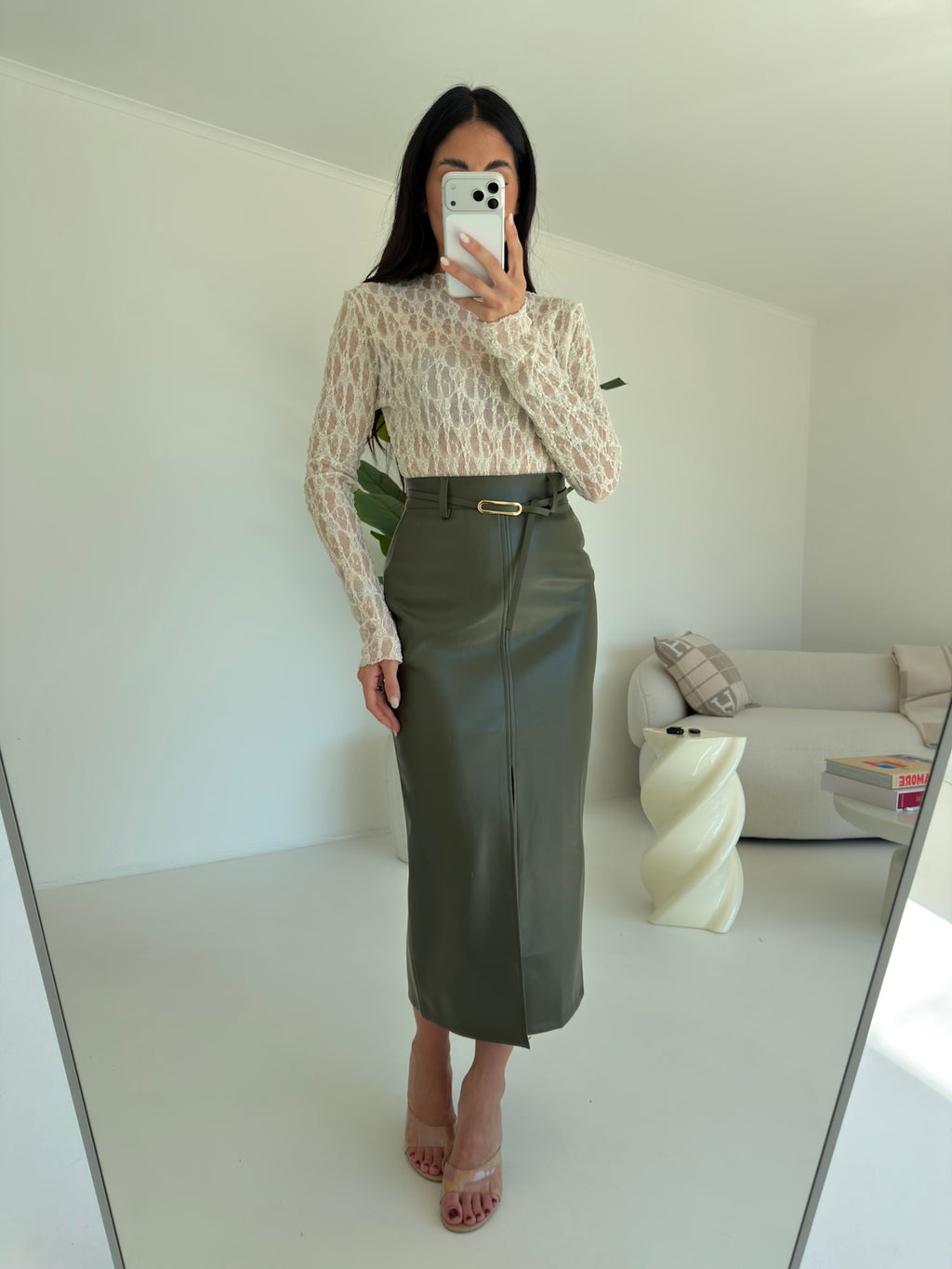 8382-GONNA LONGUETTE REBECCA MILITARE