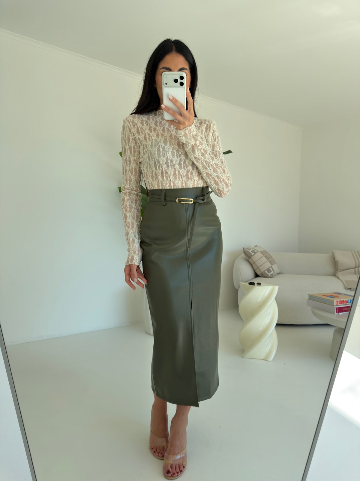 8382-GONNA LONGUETTE REBECCA MILITARE