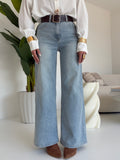9556-JEANS+CINTURA DENIM CHIARO