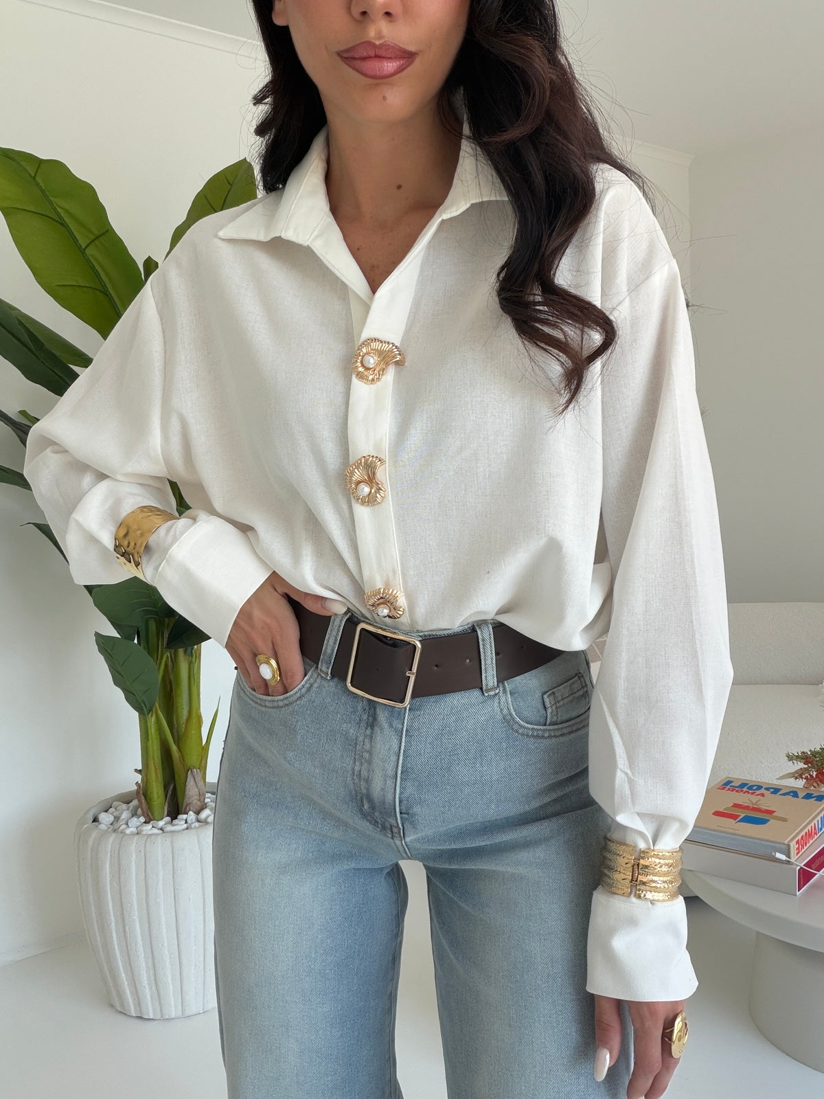 V76712-CAMICIA SANTORINI MILK