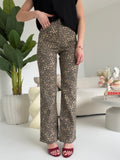 K787-JEANS GAMBA DRITTA ANIMALIER