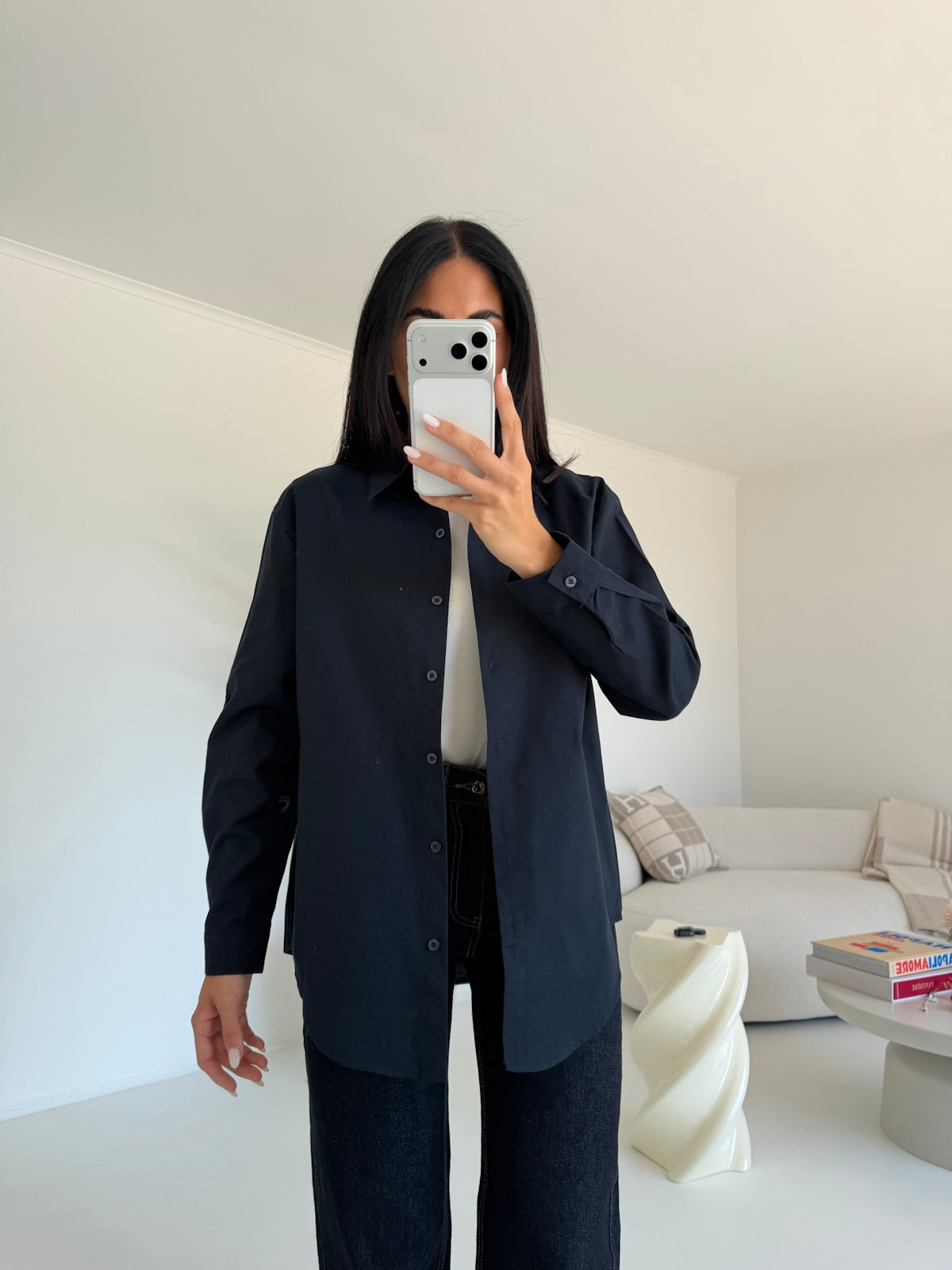 H70408-CAMICIA BASIC NAVY