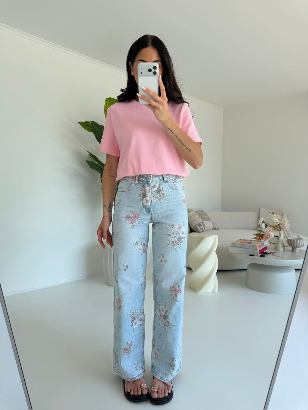 H5663-JEANS GAMBA DRITTA ROSES
