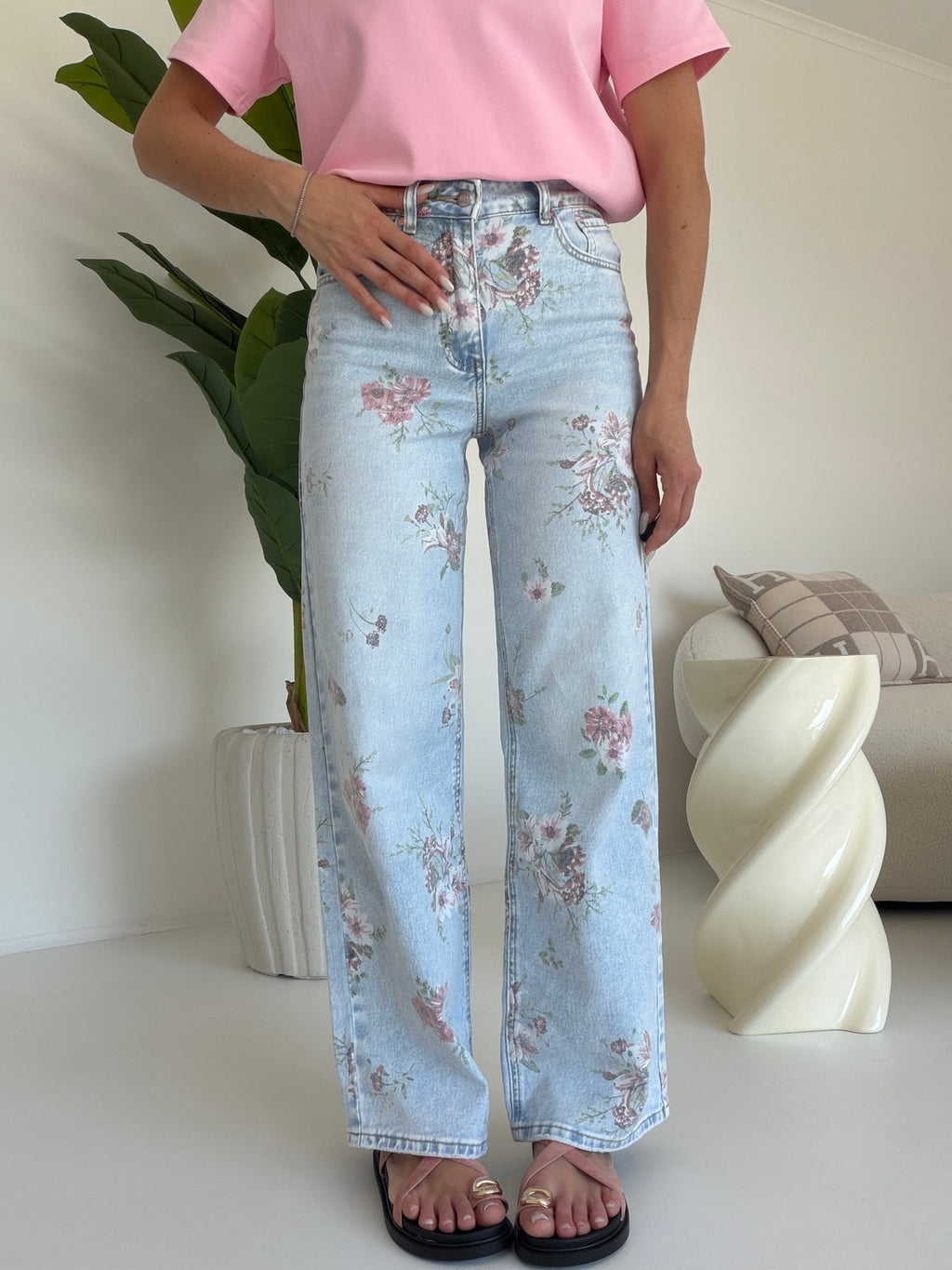 H5663-JEANS GAMBA DRITTA ROSES