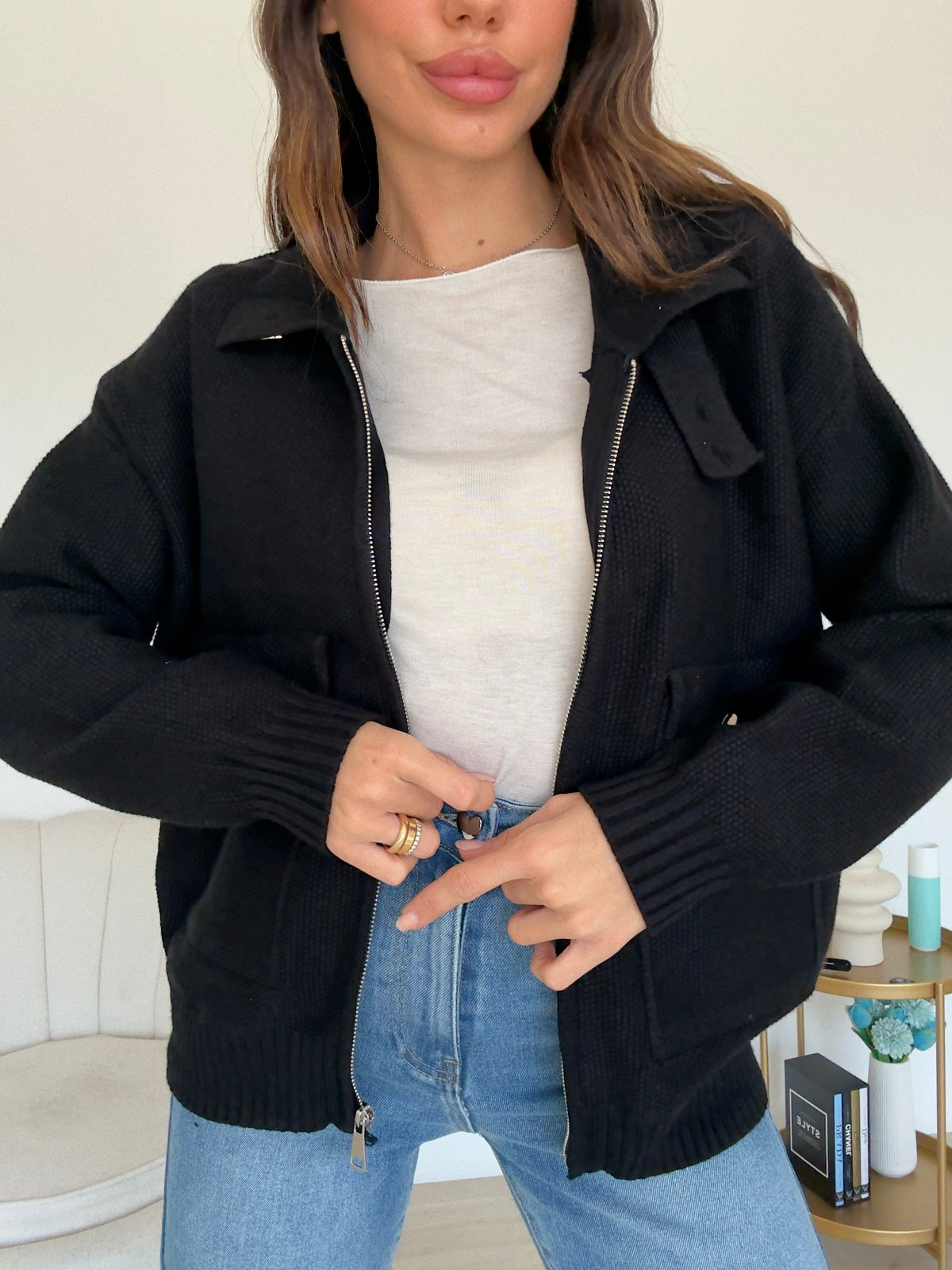 L06562-CARDIGAN STREET NERO