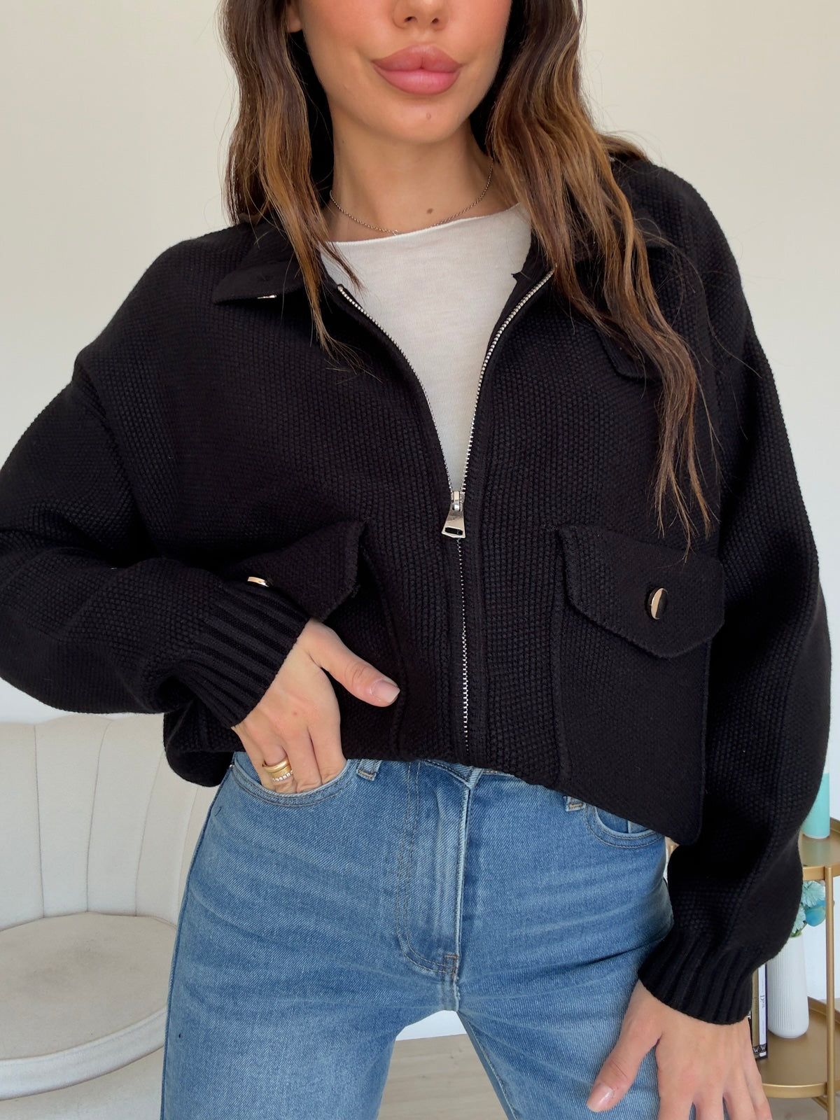 L06562-CARDIGAN STREET NERO