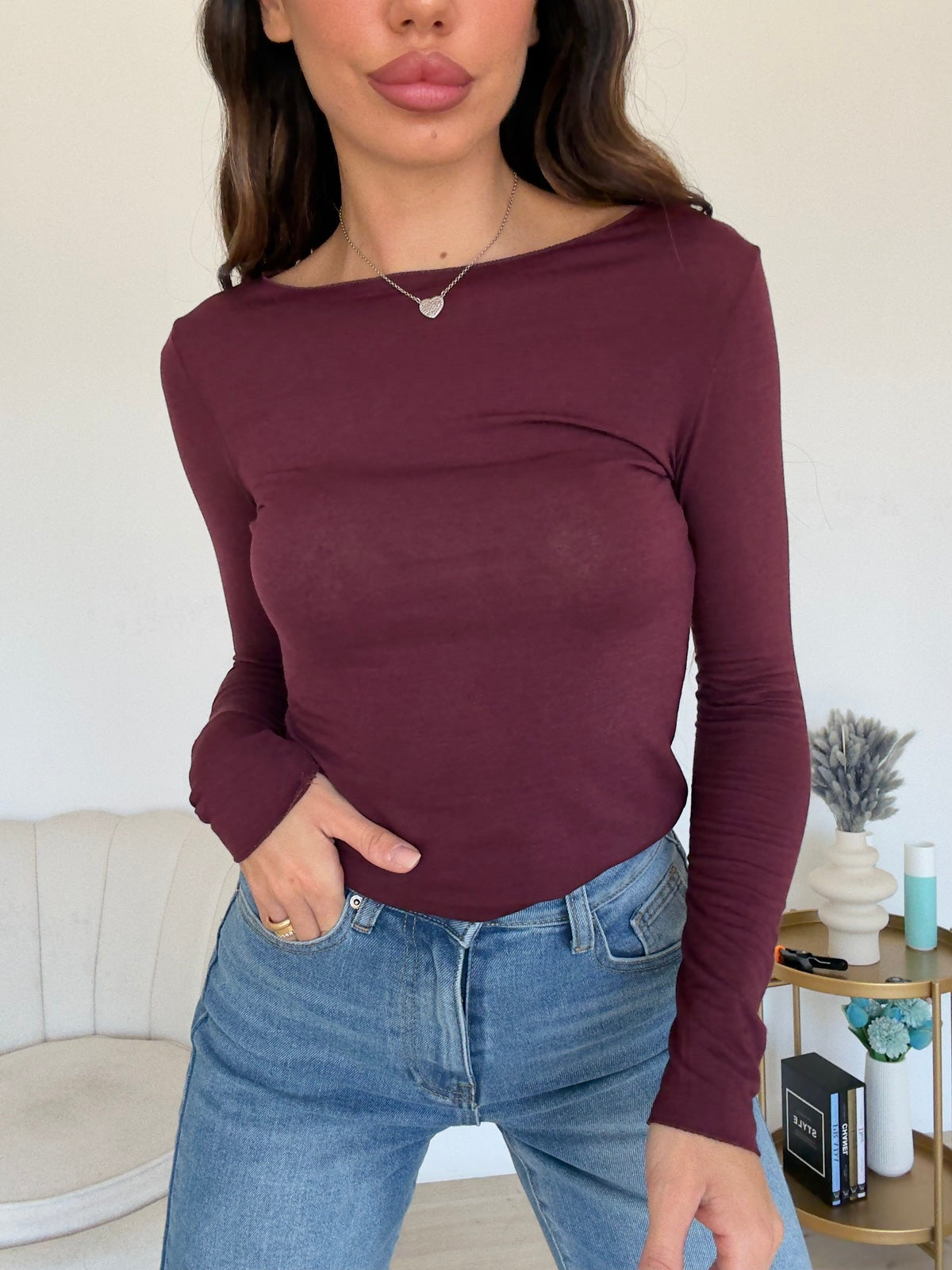 MAGLIA BRITNEY BORDEAUX