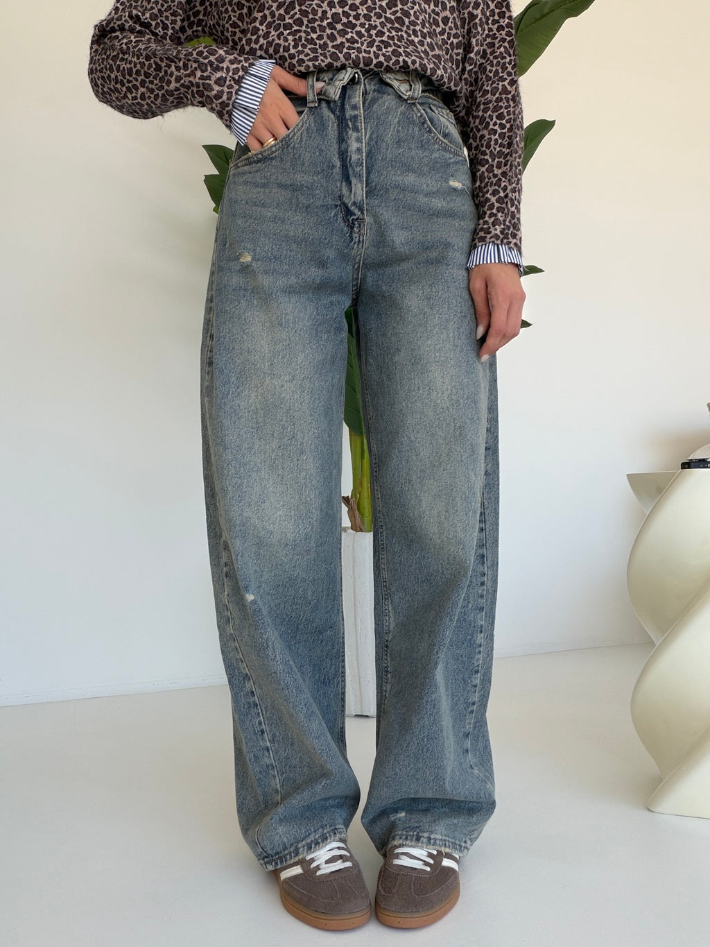 A5232-JEANS SLOUCHY RISVOLTO