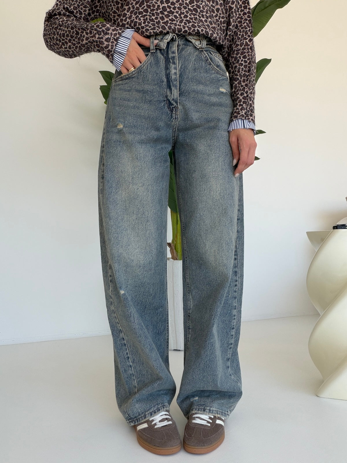 A5232-JEANS SLOUCHY RISVOLTO