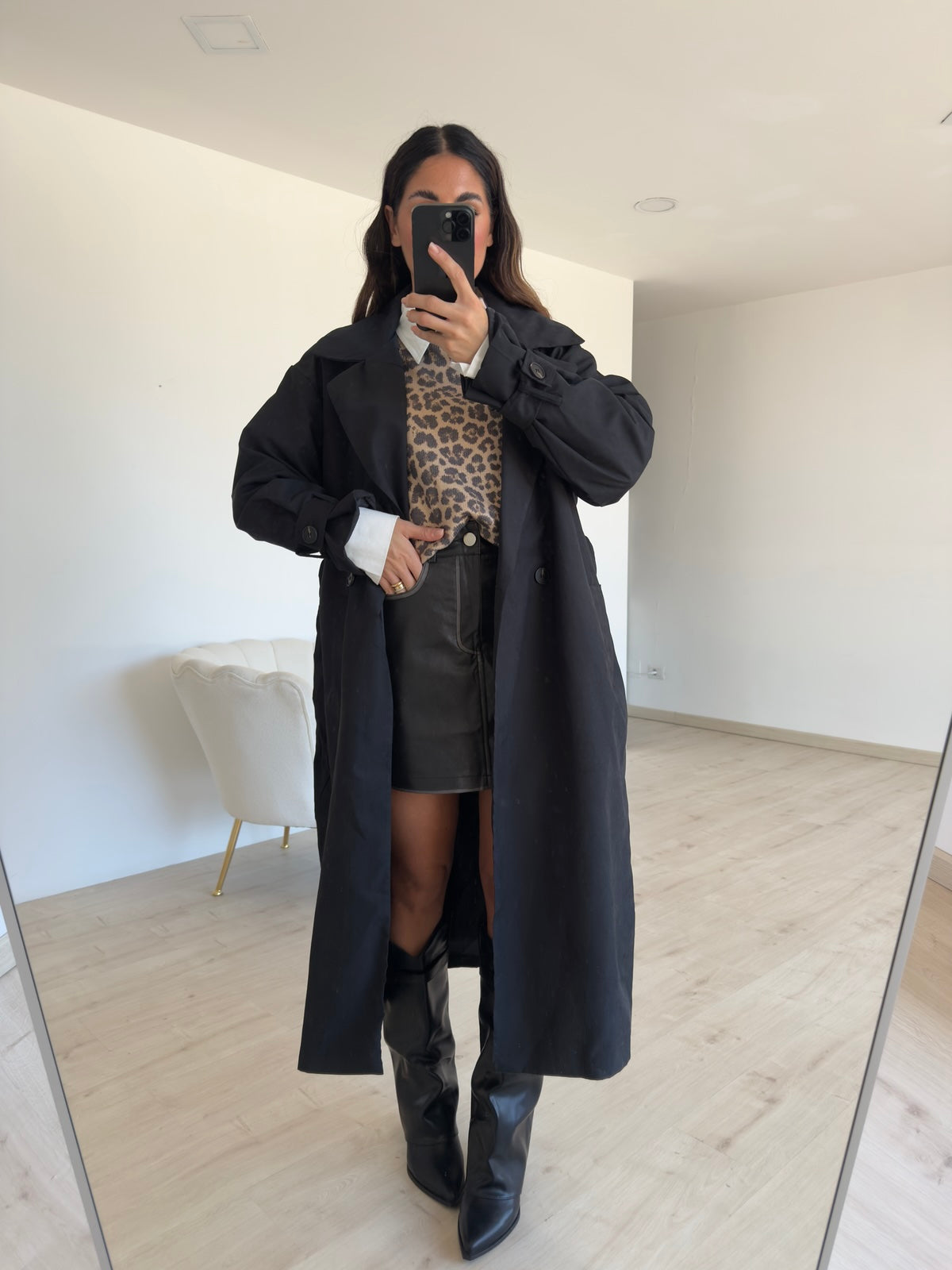MAXI TRENCH NORA NERO