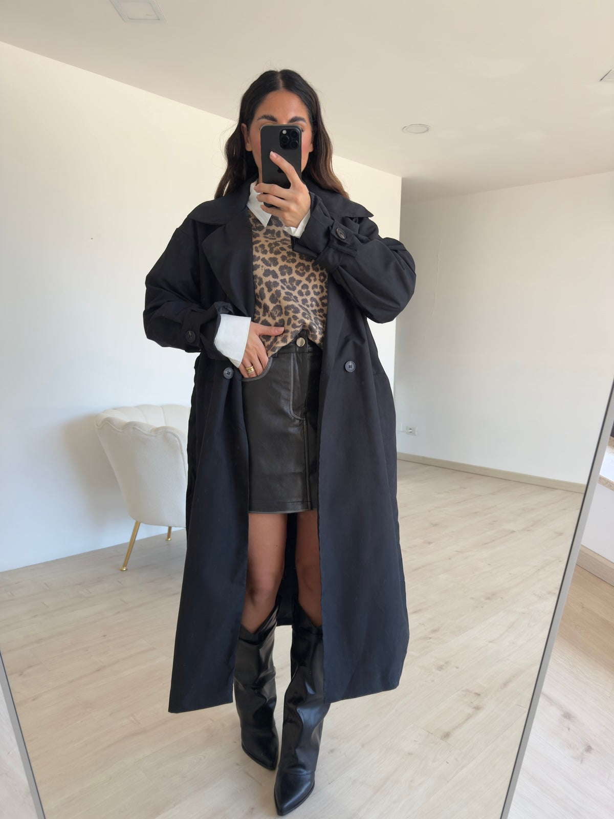 MAXI TRENCH NORA NERO