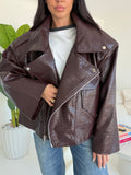PU13935-BIKER CROCO WINE