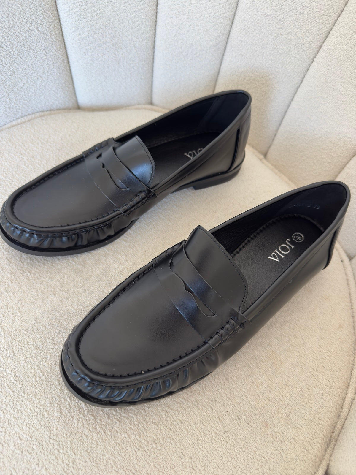 CLAUDIA-MOCASSINO IN ECOPELLE NERO
