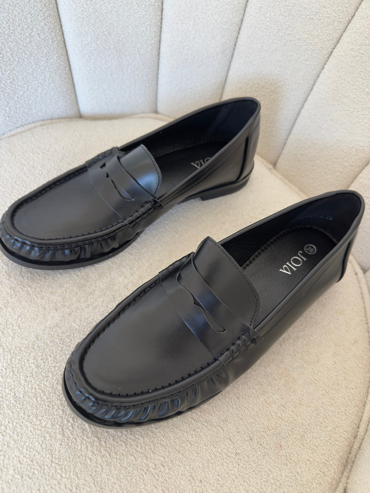 CLAUDIA-MOCASSINO IN ECOPELLE NERO