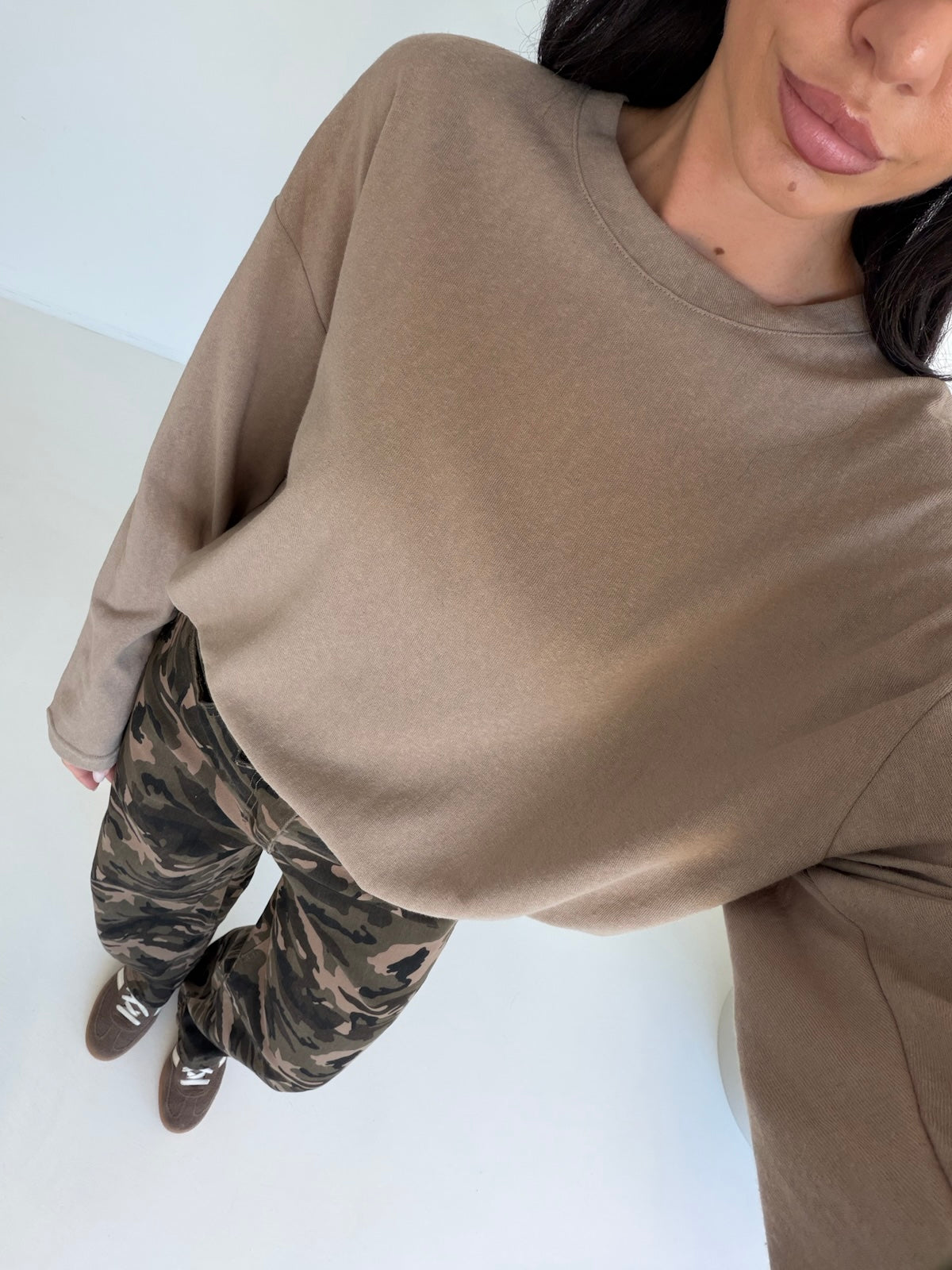 19366- MAGLIA LONG SLEEVE  TAUPE