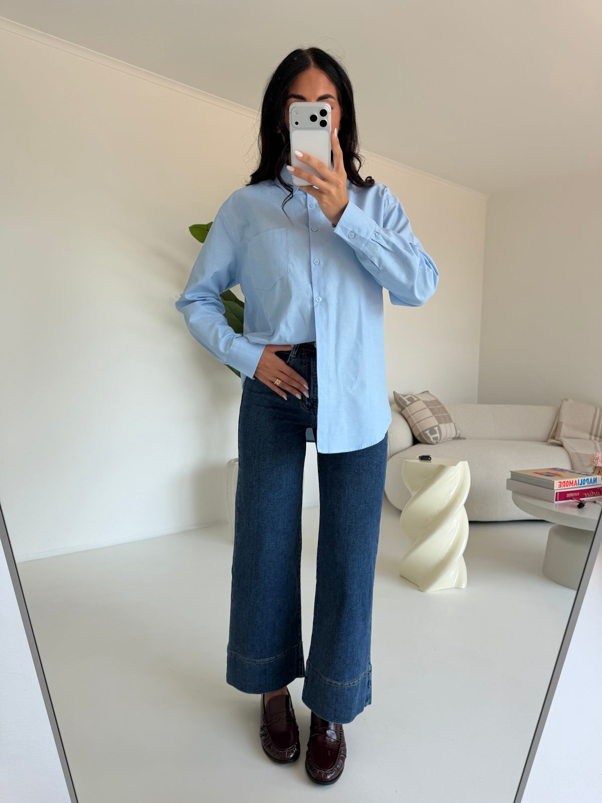 Y16039-D-JEANS PALAZZO CROP OCEAN