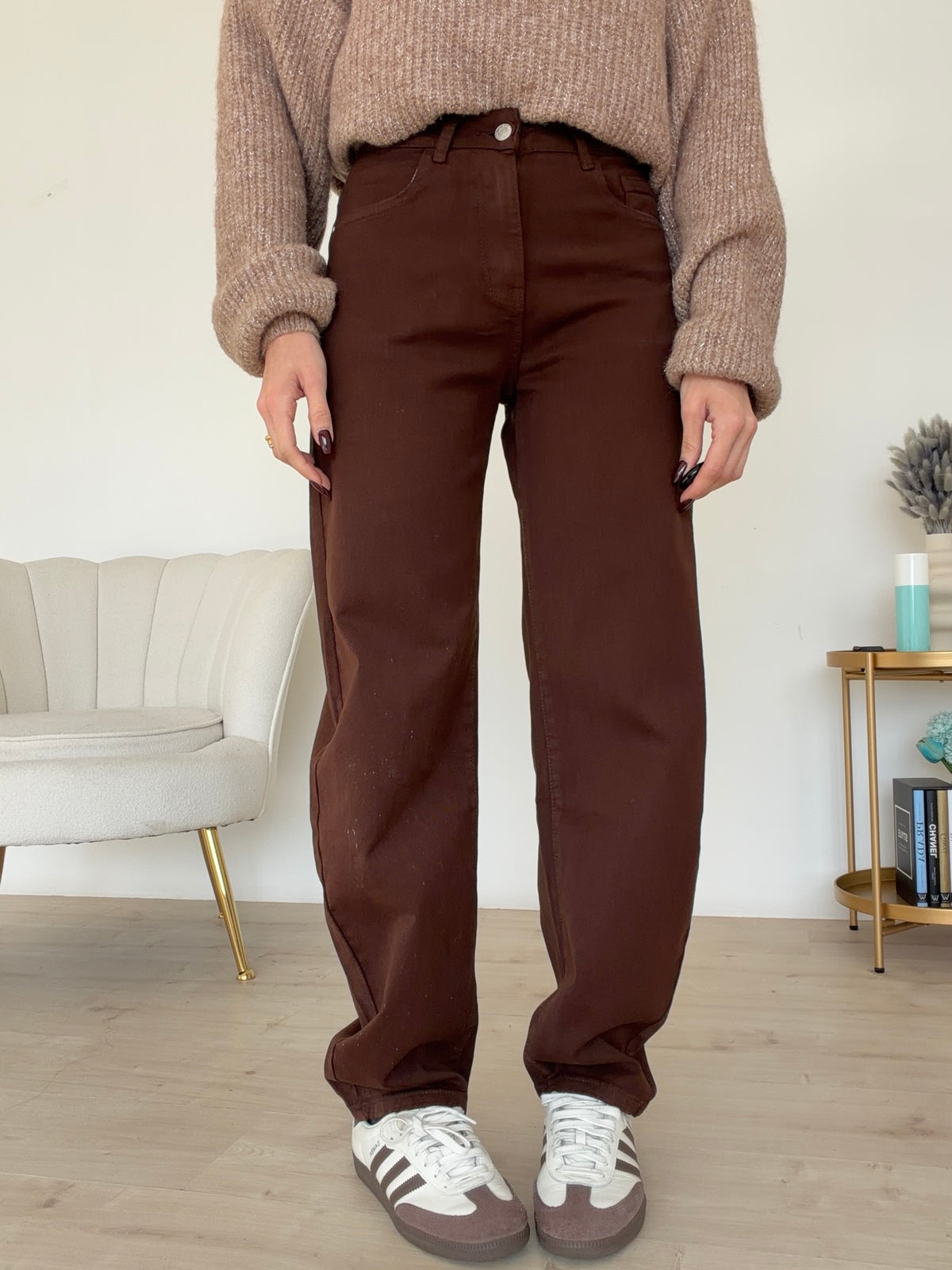 D5798-40-JEANS SLOUCHY CHOCOLATE