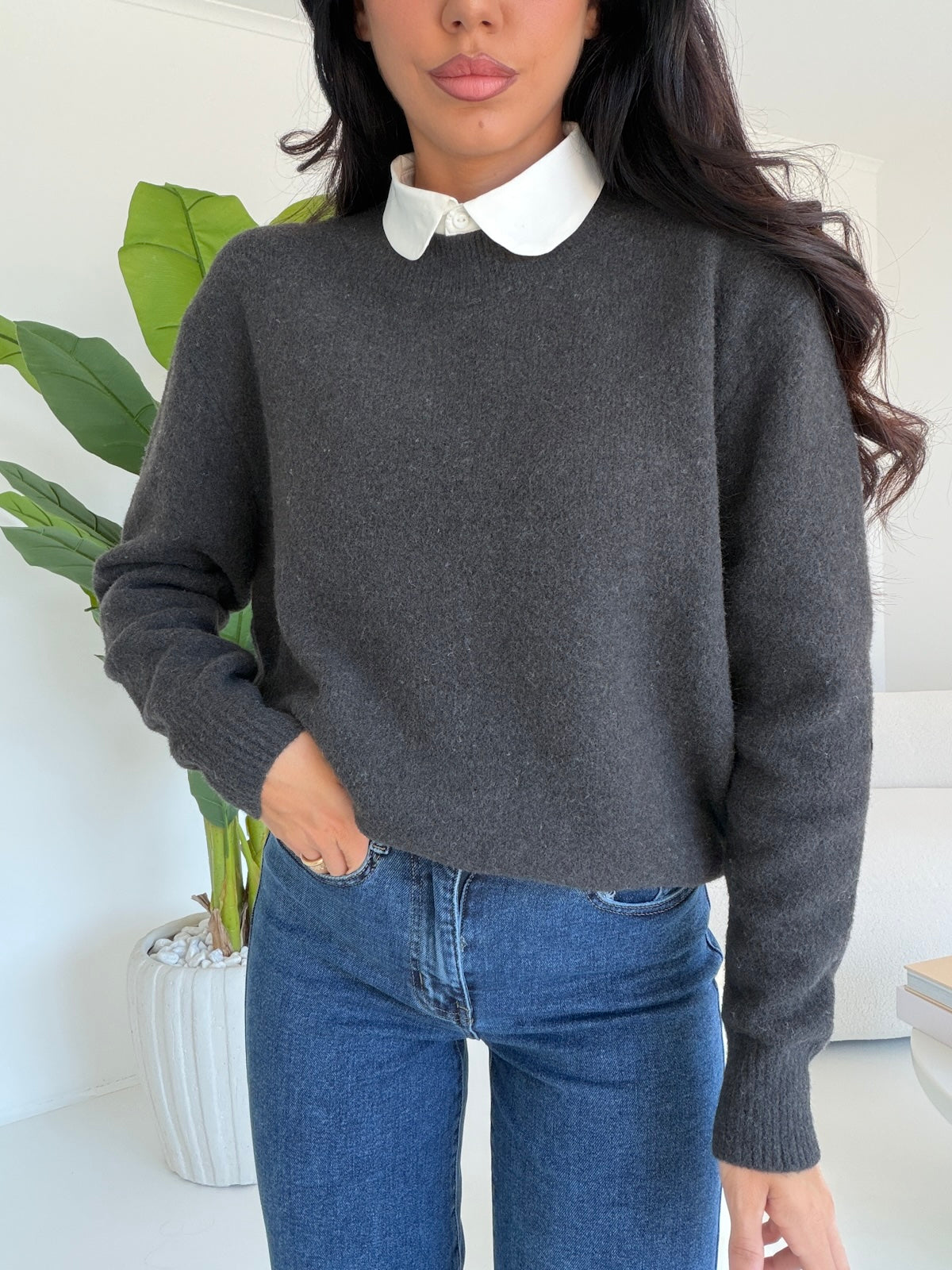 WQ83243A-PULL CUDDLE DARK GREY