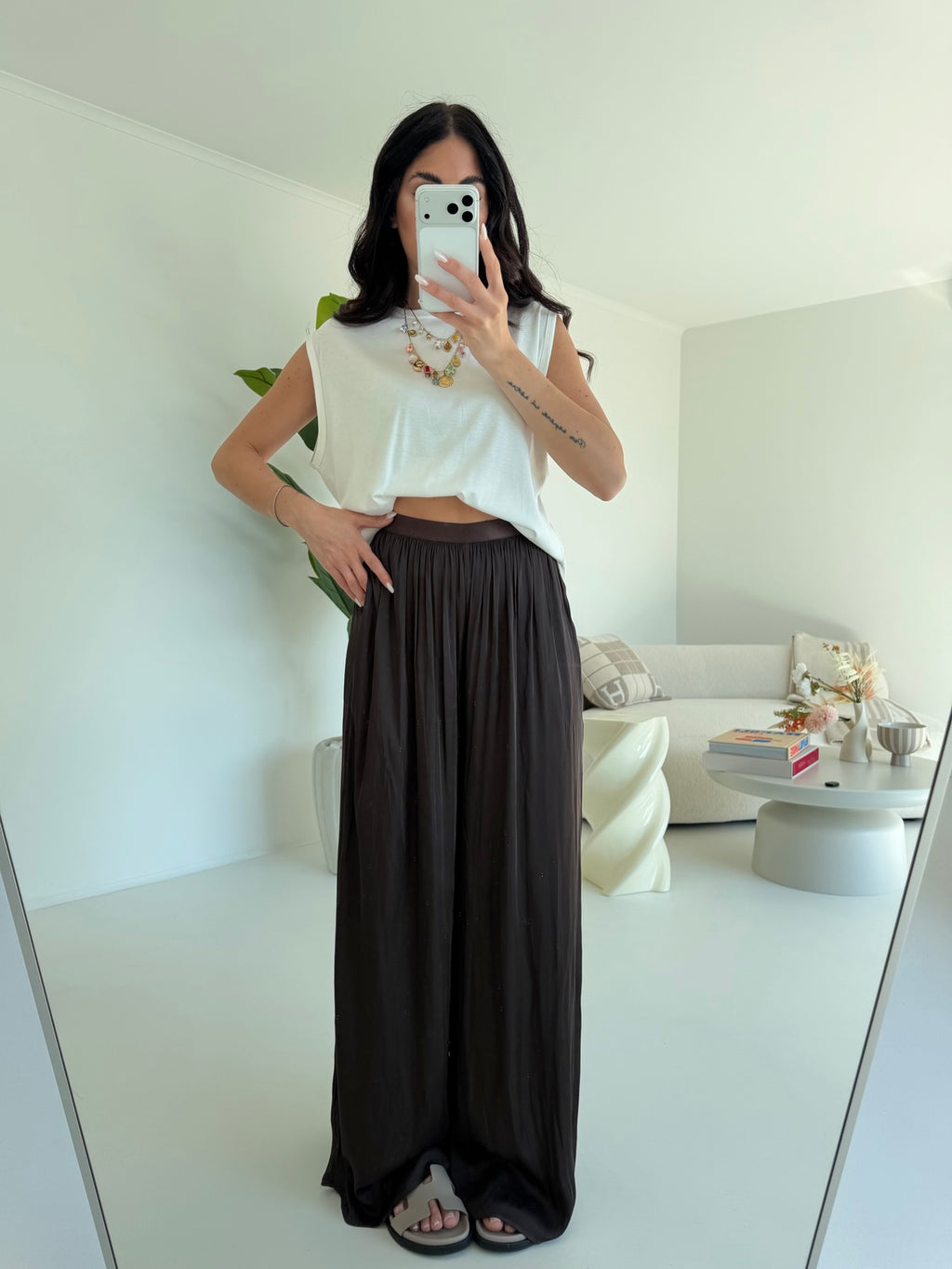 19555-PANTALONE SOFT CHOCO