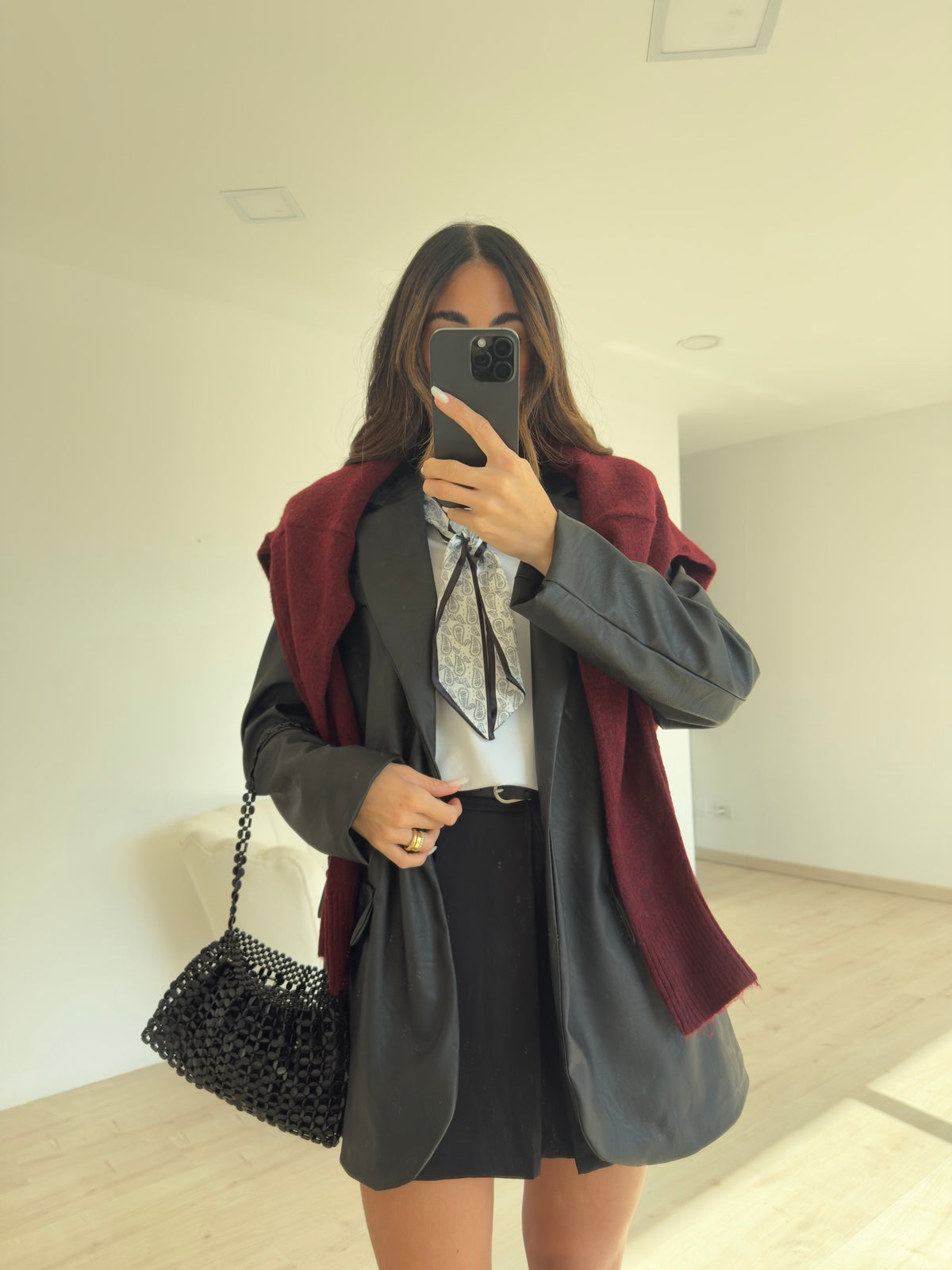 BLAZER LEATHER NERO