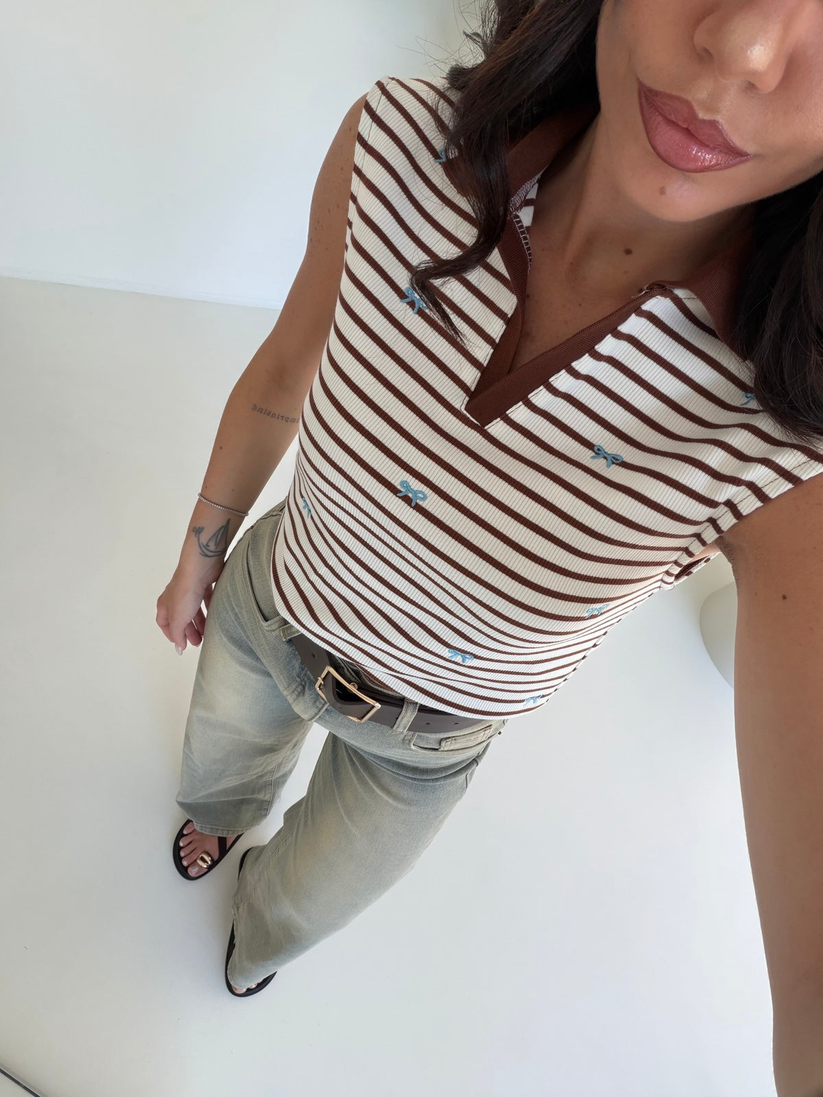 9557-JEANS+CINTURA LAVAGGIO SABBIATO