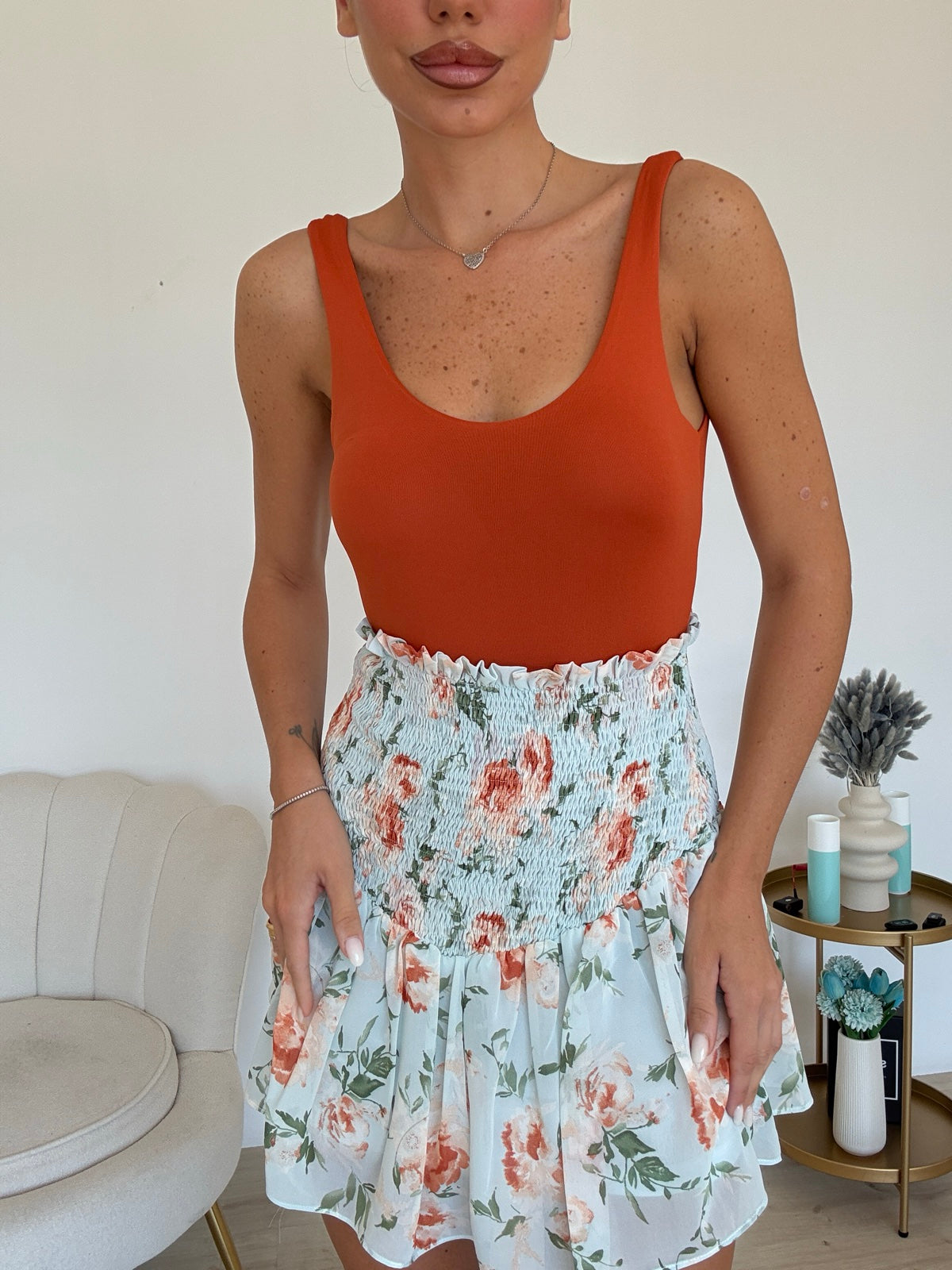H2006-MINI GONNA CHIFFON PASTELLO