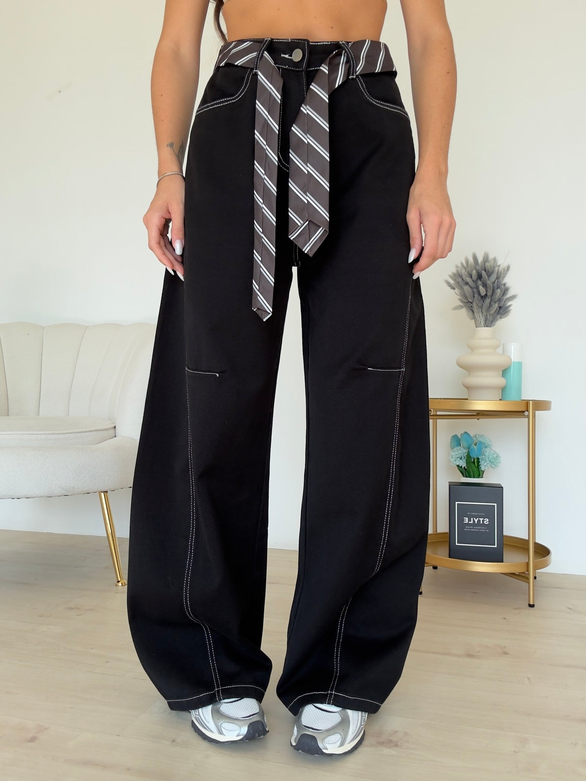 TN25002-JEANS SLOUCHY NASA NERO
