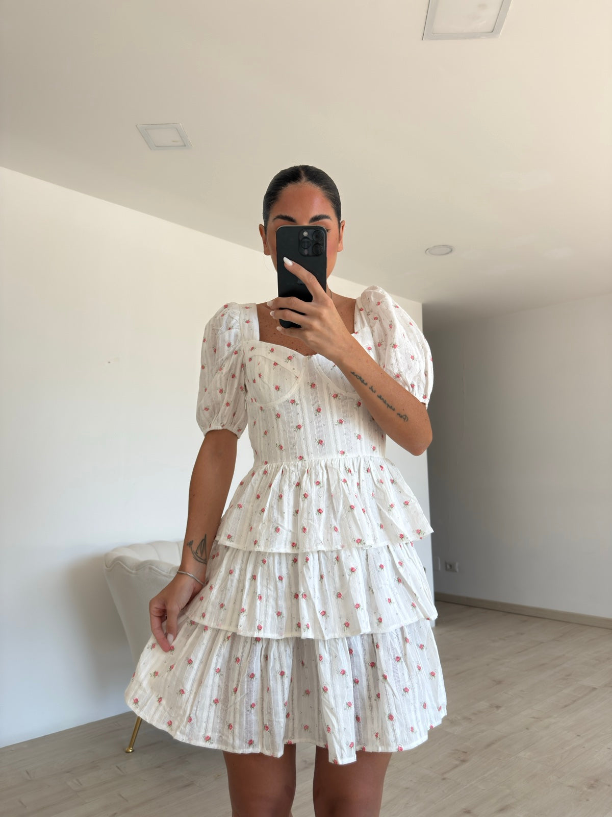 W663-MINI ABITO SOFT FLOWER