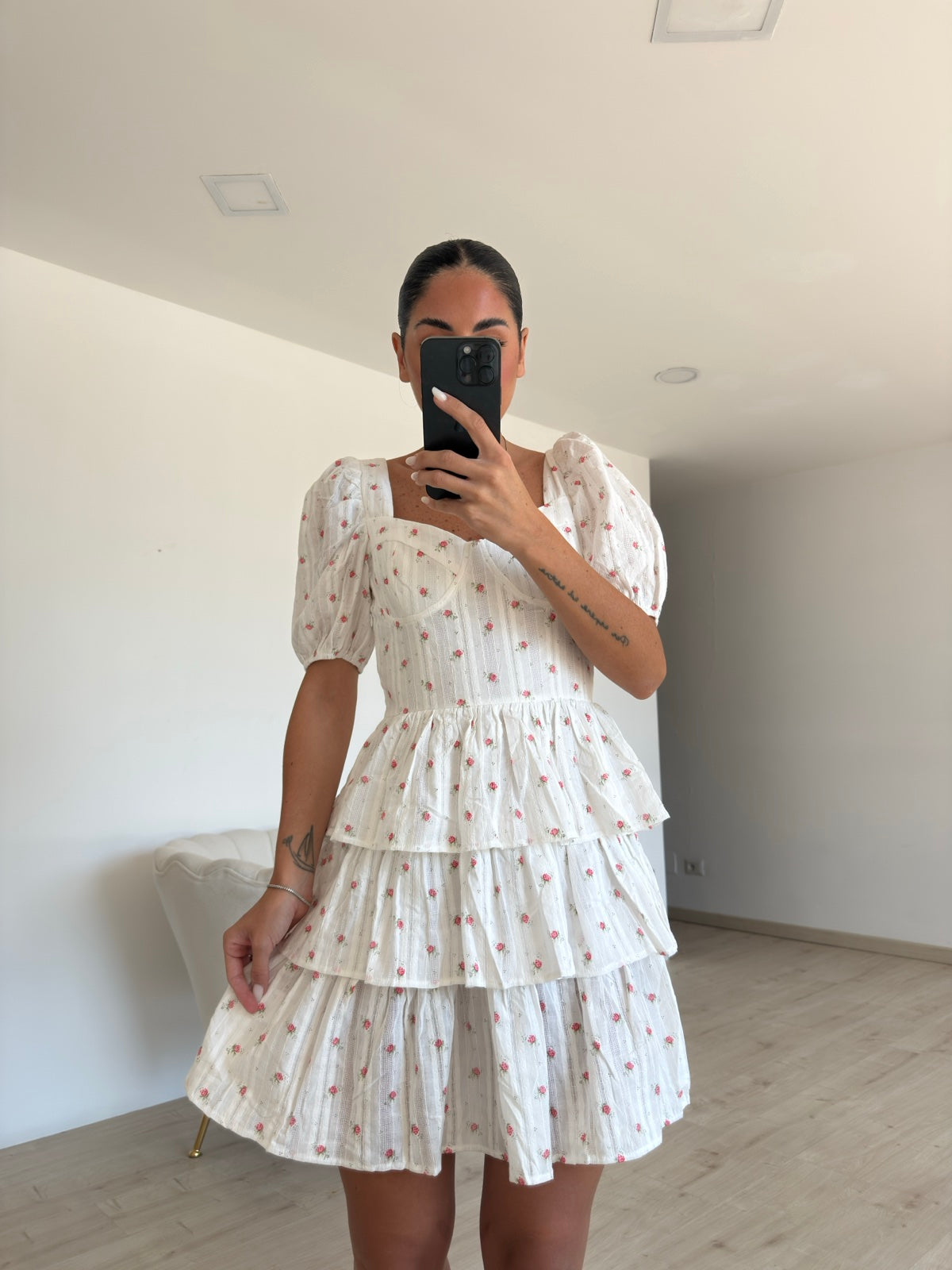 W663-MINI ABITO SOFT FLOWER