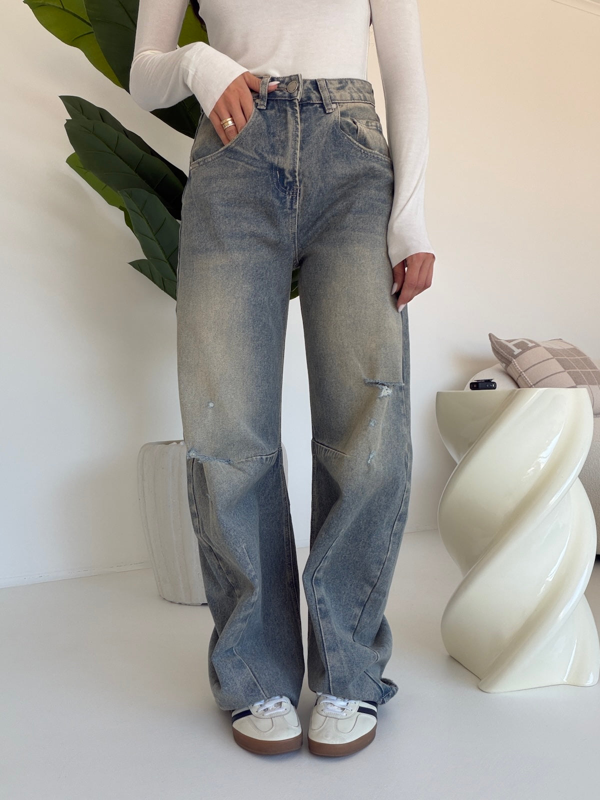 A5230-JEANS SLOUCHY RIPPED