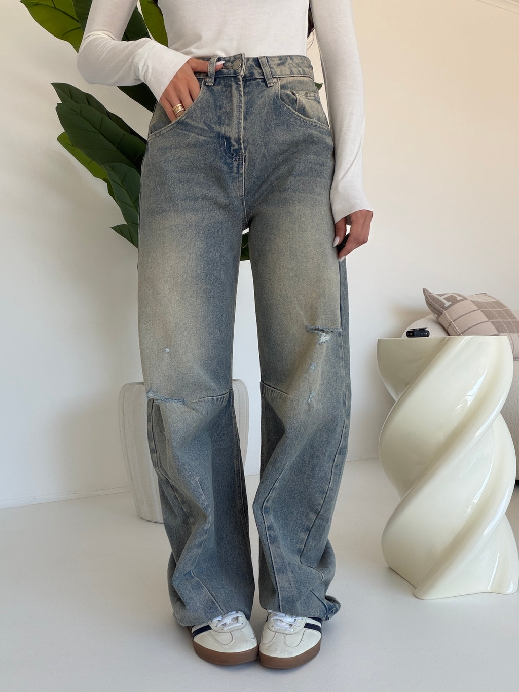 A5230-JEANS SLOUCHY RIPPED