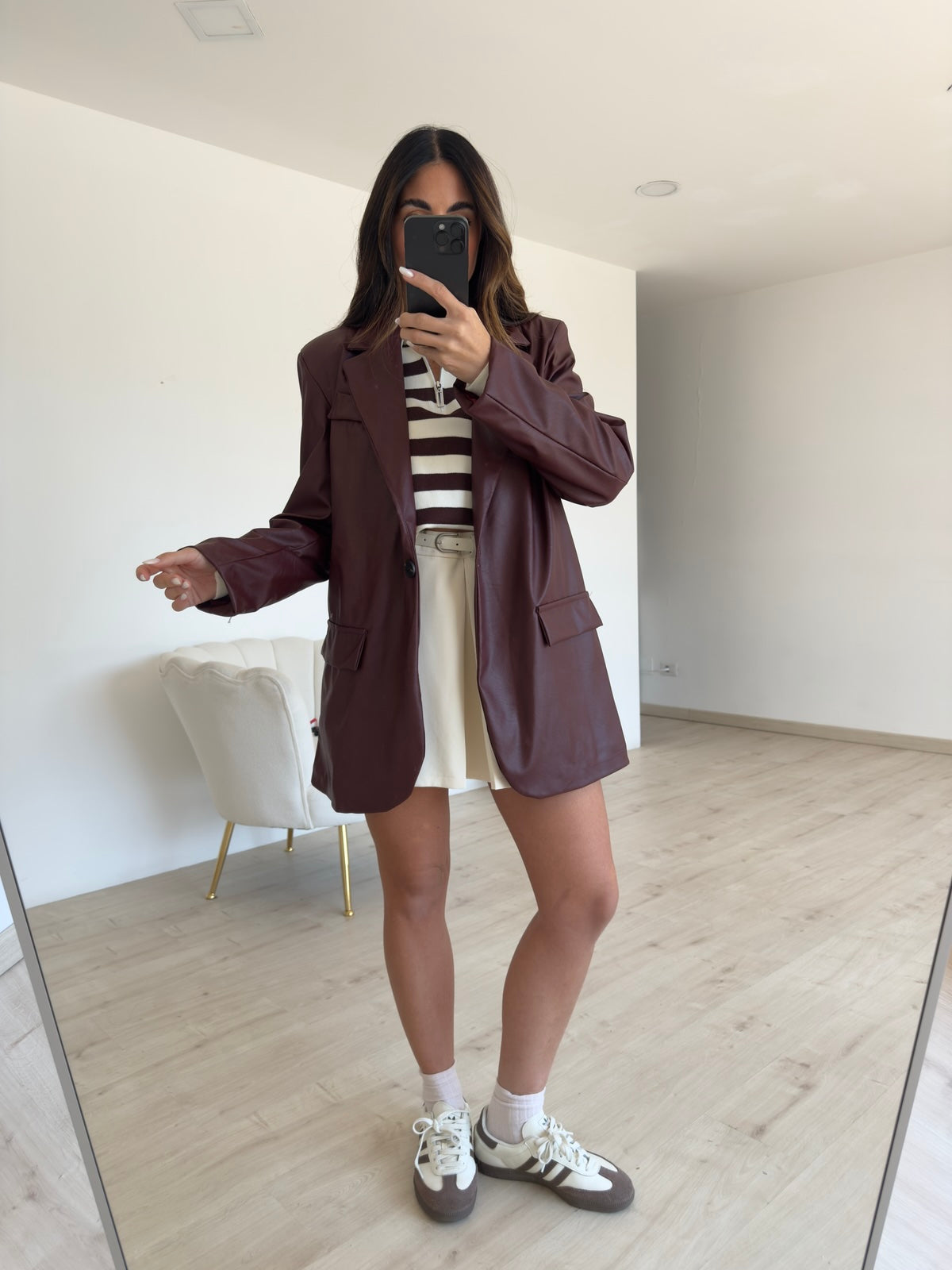 BLAZER LEATHER WINE